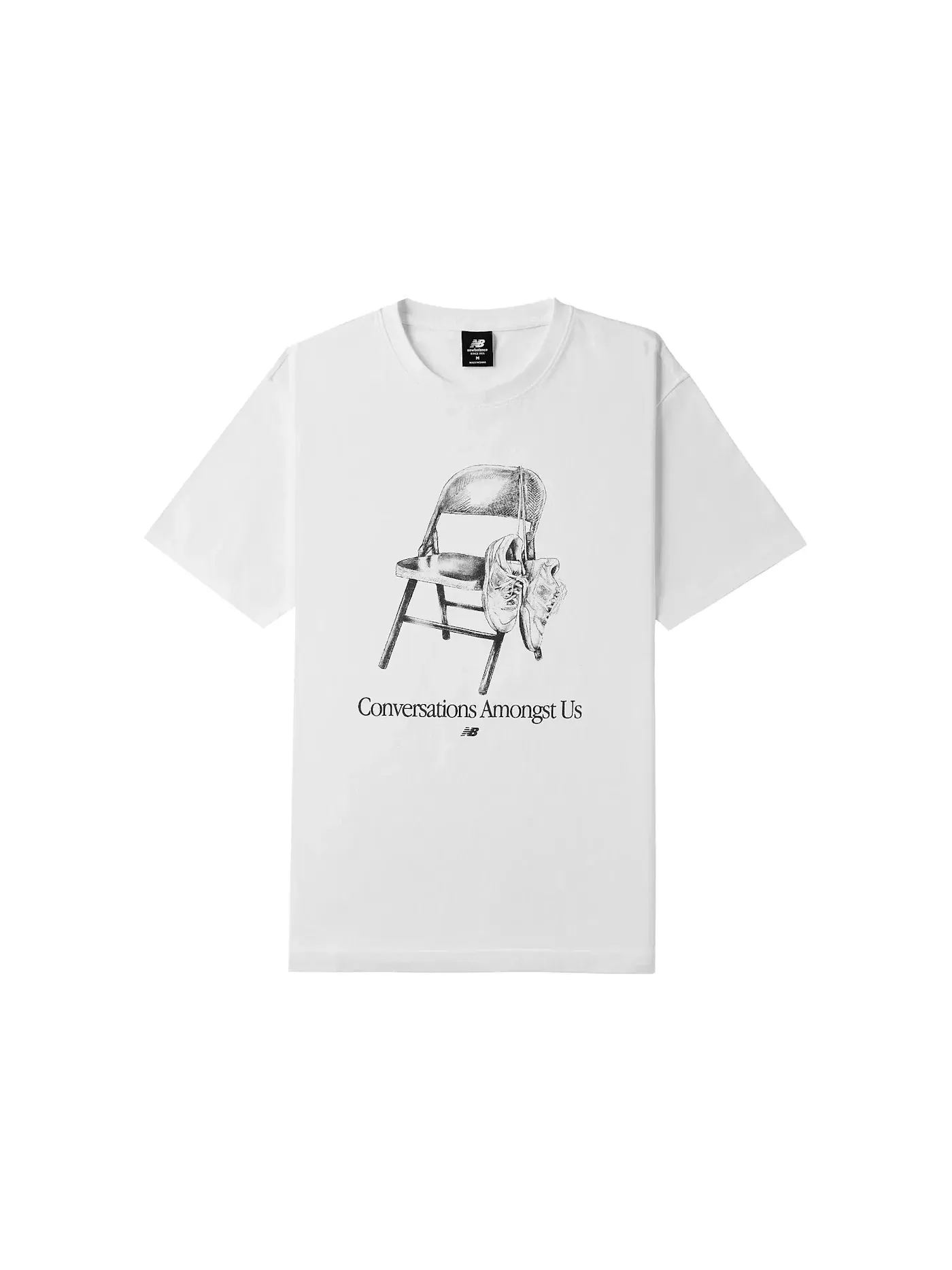 Мужская футболка с принтом Conversations Amongst Us New Balance — изображение 1 из 1, белый