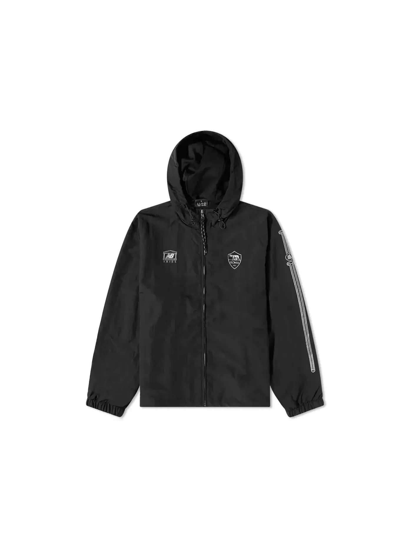Унисекс-куртка с принтом New Balance x Aries As Roma Pre-Game Jacket — изображение 1 из 2, черный