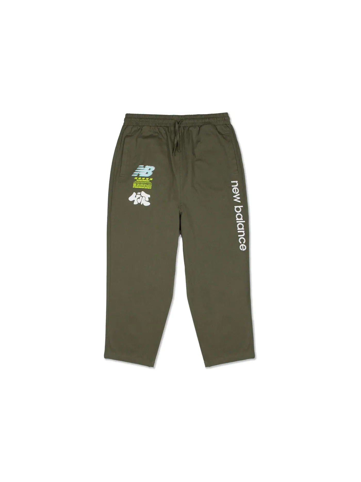 Мужские брюки с принтом New Balance Pant — изображение 1 из 2, зеленый