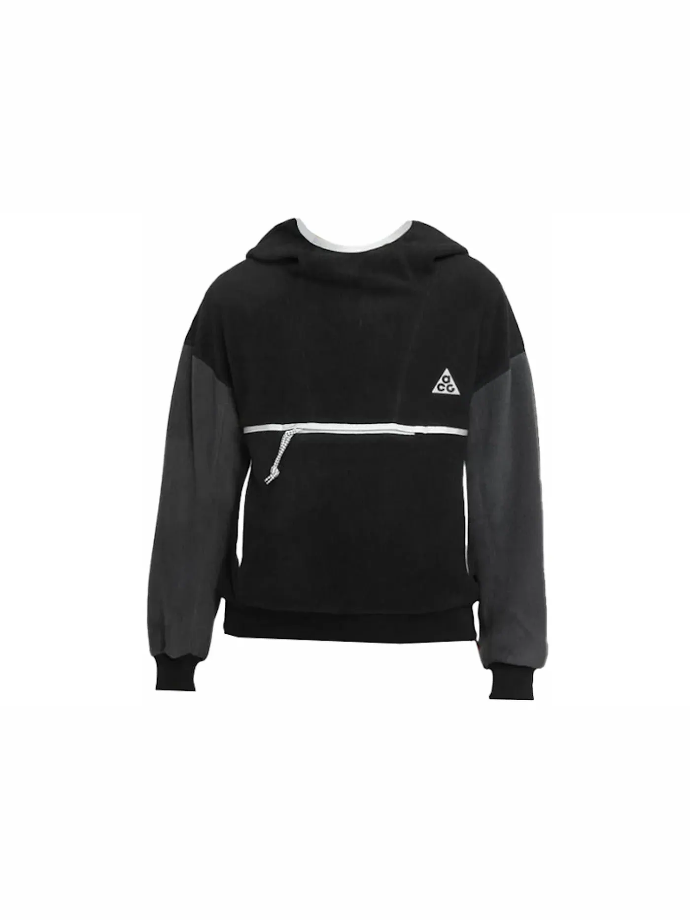 Детская худи на флисе с принтом Nike ACG Kids Icon Fleece Polartec Hoodie — изображение 1 из 2, черный серый