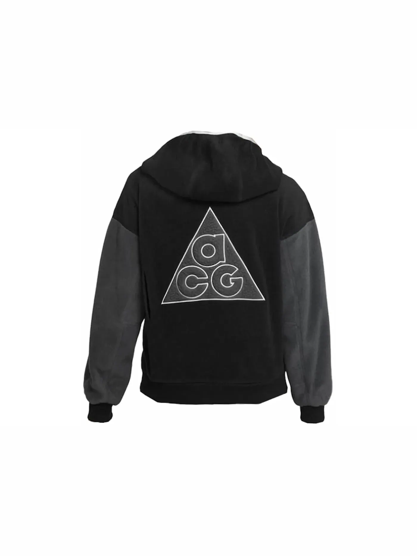 Детская худи на флисе с принтом Nike ACG Kids Icon Fleece Polartec Hoodie — изображение 2 из 2, черный серый