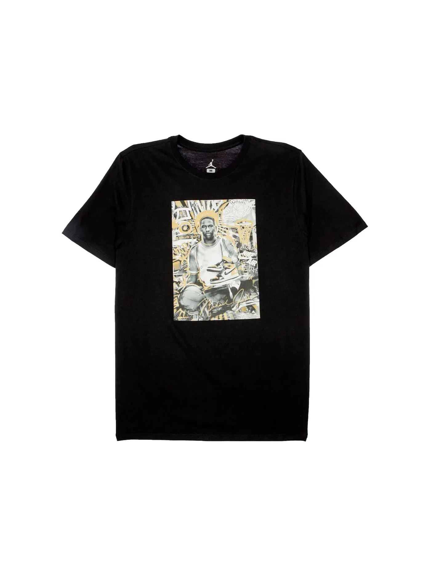 Мужская футболка с принтом Nike Air Jordan Retro 1 Gold Top 3 Tee — изображение 1 из 2, черный