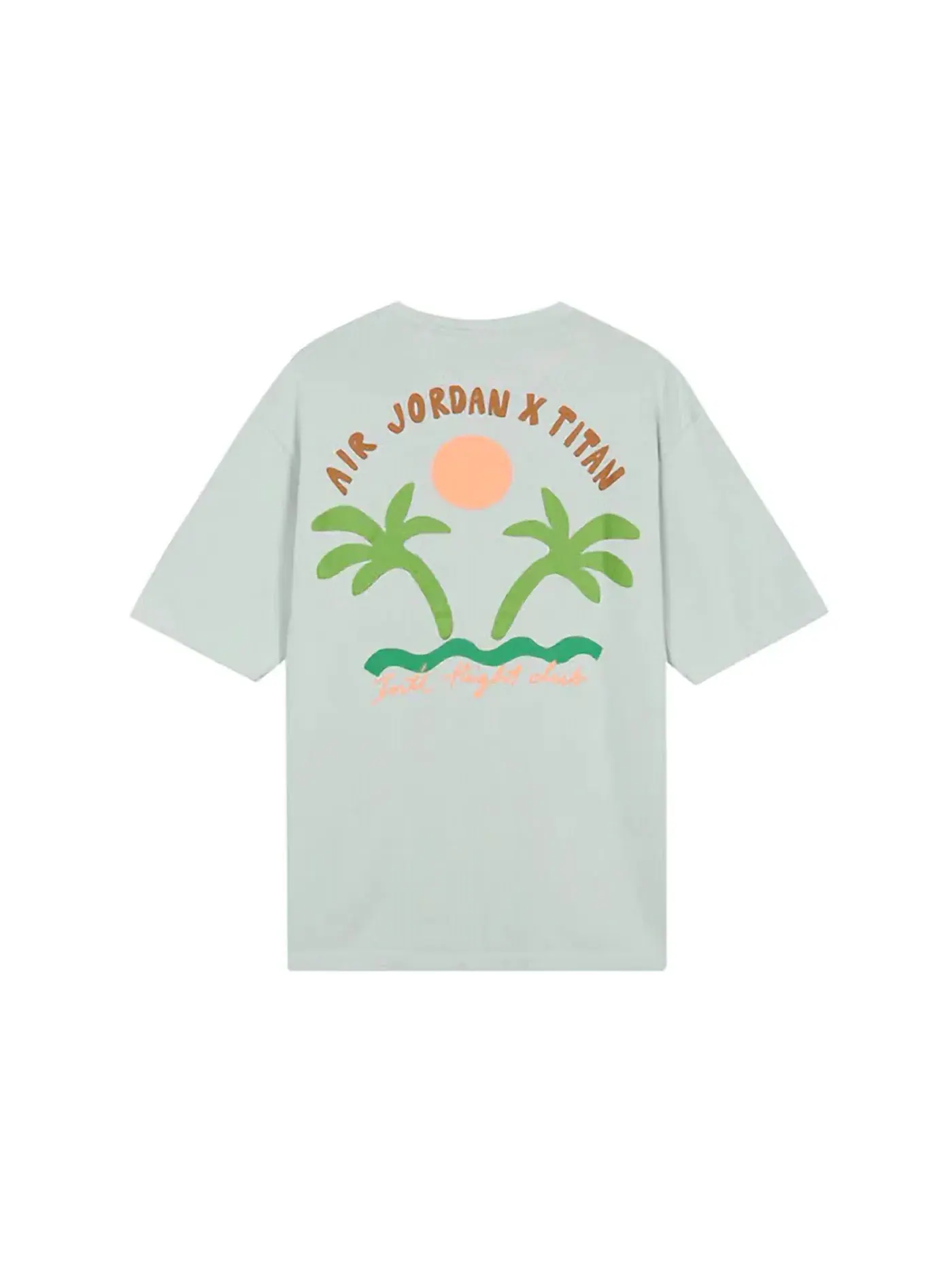 Мужская футболка с принтом Nike Air Jordan x Titan Tee Ocean Cube Blue — изображение 2 из 2, синий