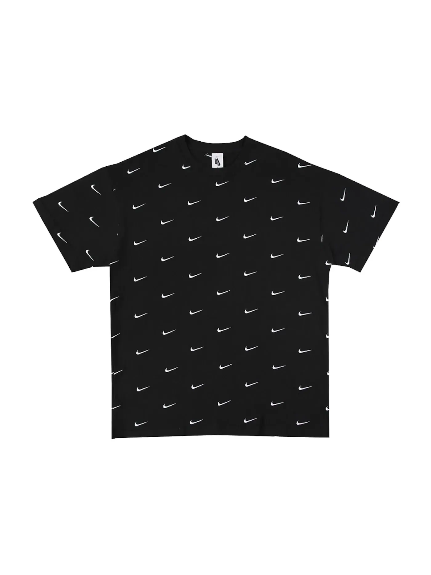 Детская футболка с принтом Nike All Over Swoosh Logo T-Shirt — изображение 1 из 3, черный