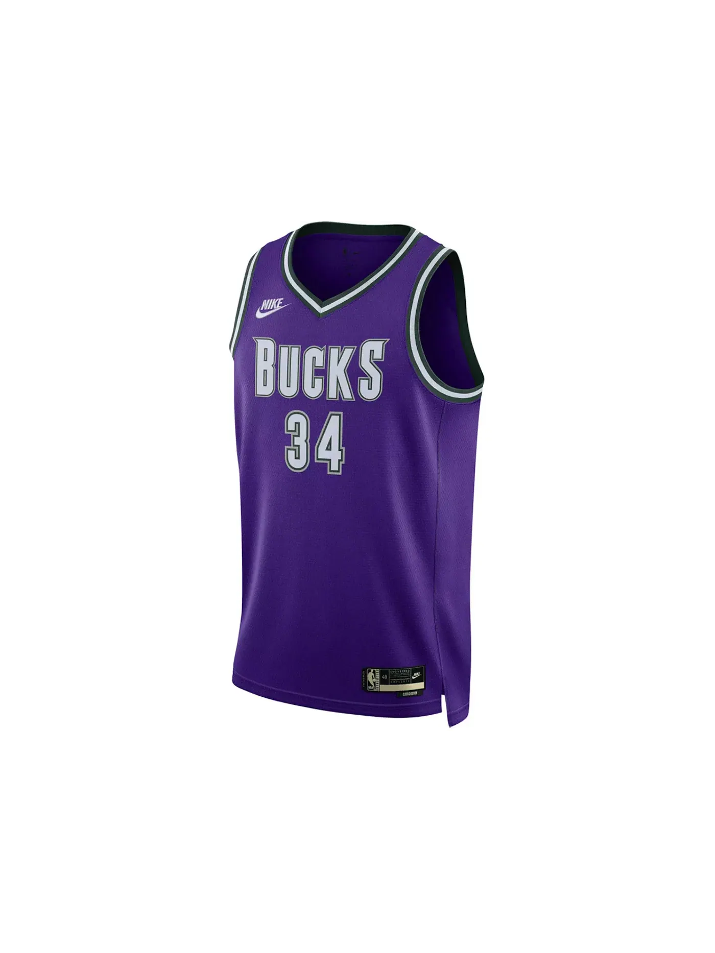 Мужская джерси с принтом Nike Antetokounmpo Milwaukee Bucks NBA Dri-Fit — изображение 1 из 2, фиолетовый