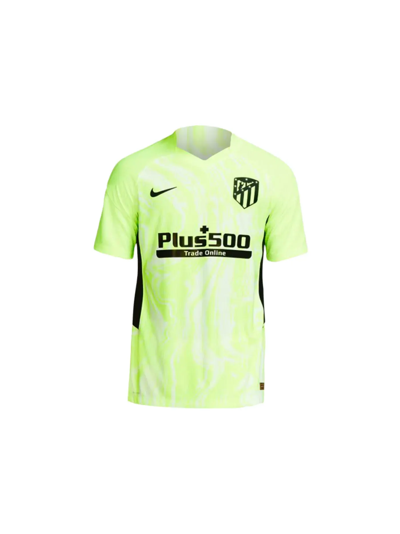 Мужская футбольная футболка с принтом Nike Atletico Madrid 2020-2021 Vapor Third Jersey — изображение 1 из 2, неоновый желтый