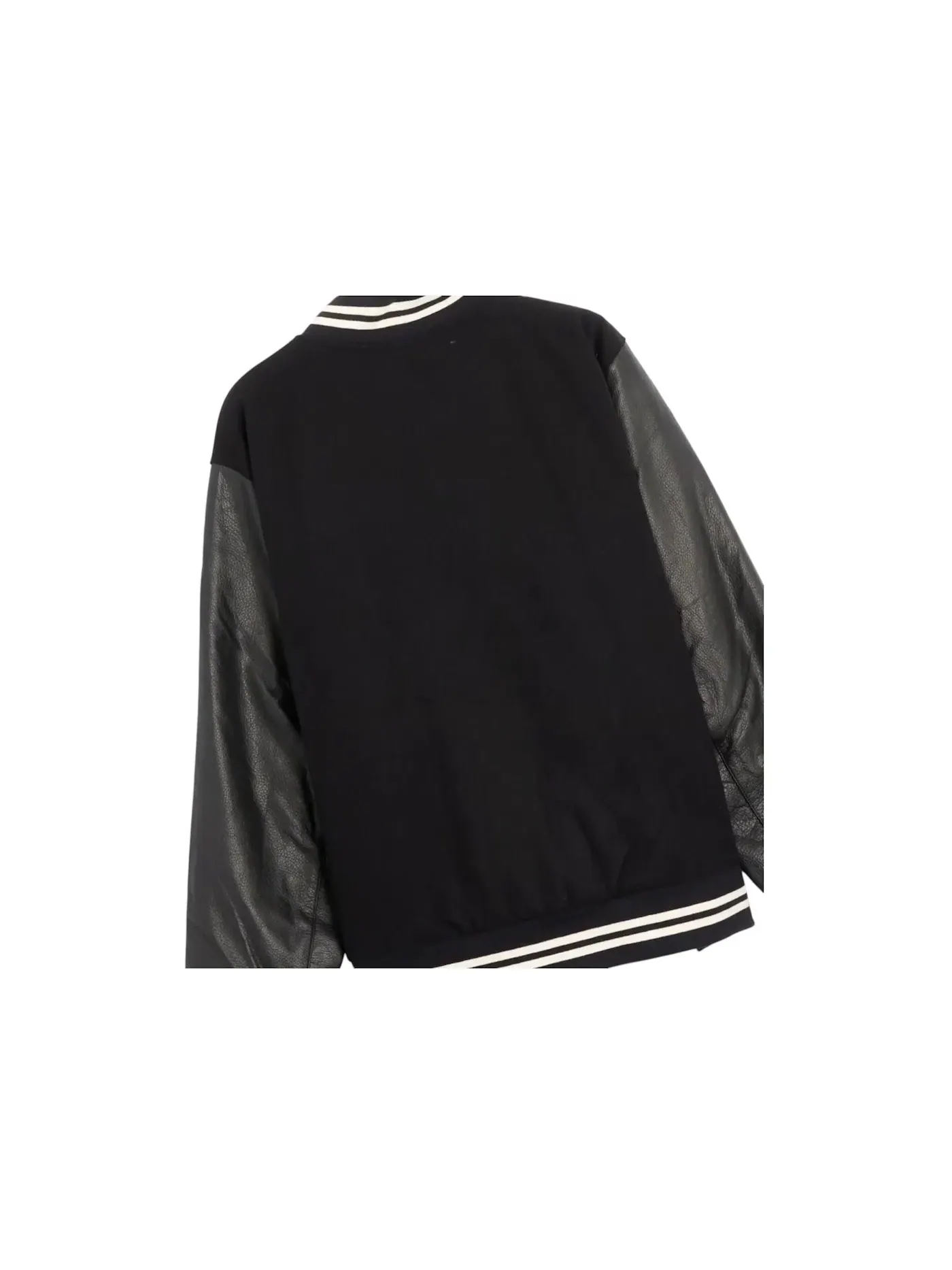 Мужская куртка-бомбер из шерсти Nike Authentics Varsity Wool Destroyer Bomber Leather Jacket — изображение 2 из 2, черный