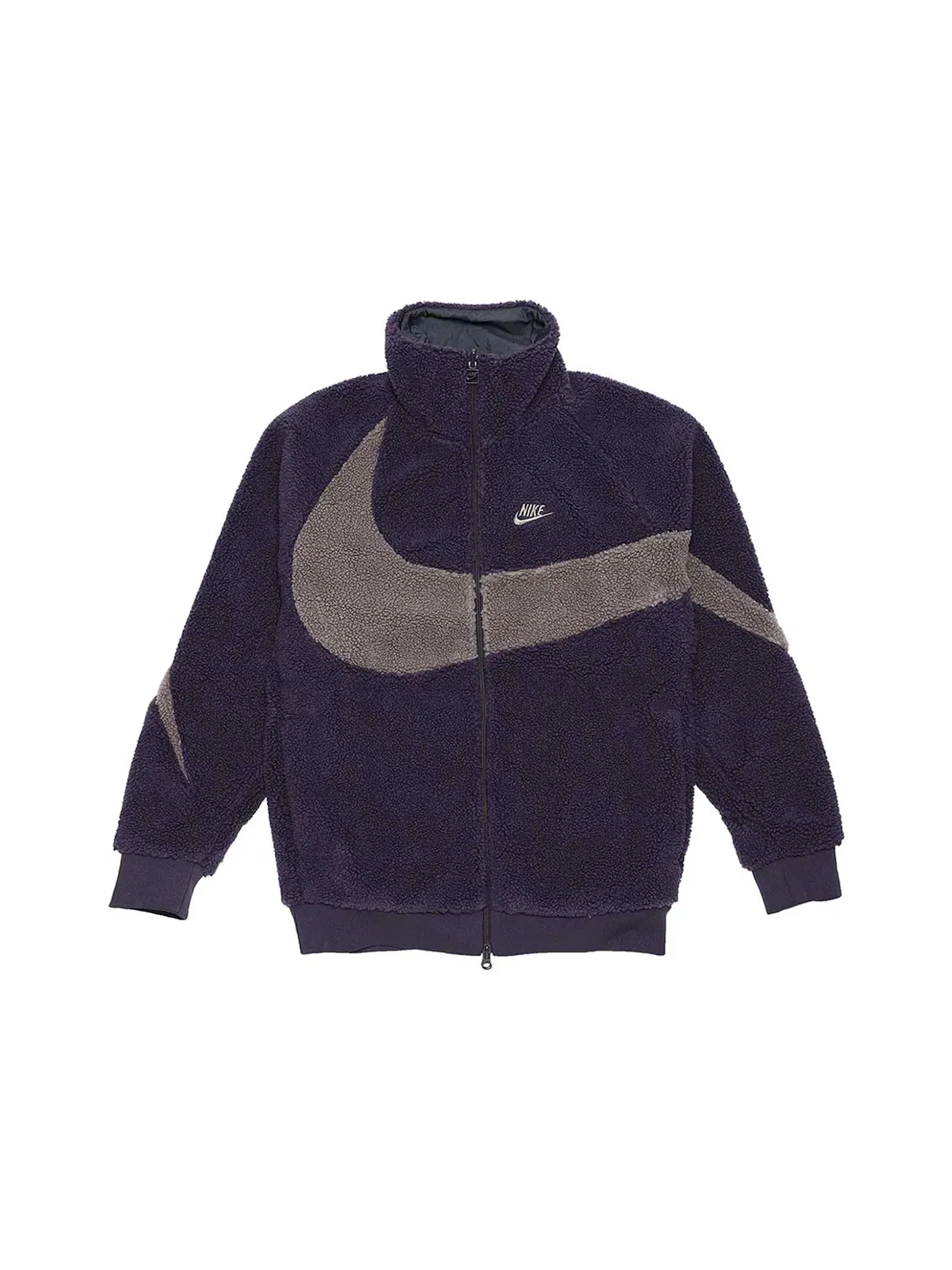 Мужская куртка с принтом Big Swoosh Reversible Boa Jacket (Asia Sizing) Nike — изображение 1 из 3, фиолетовый