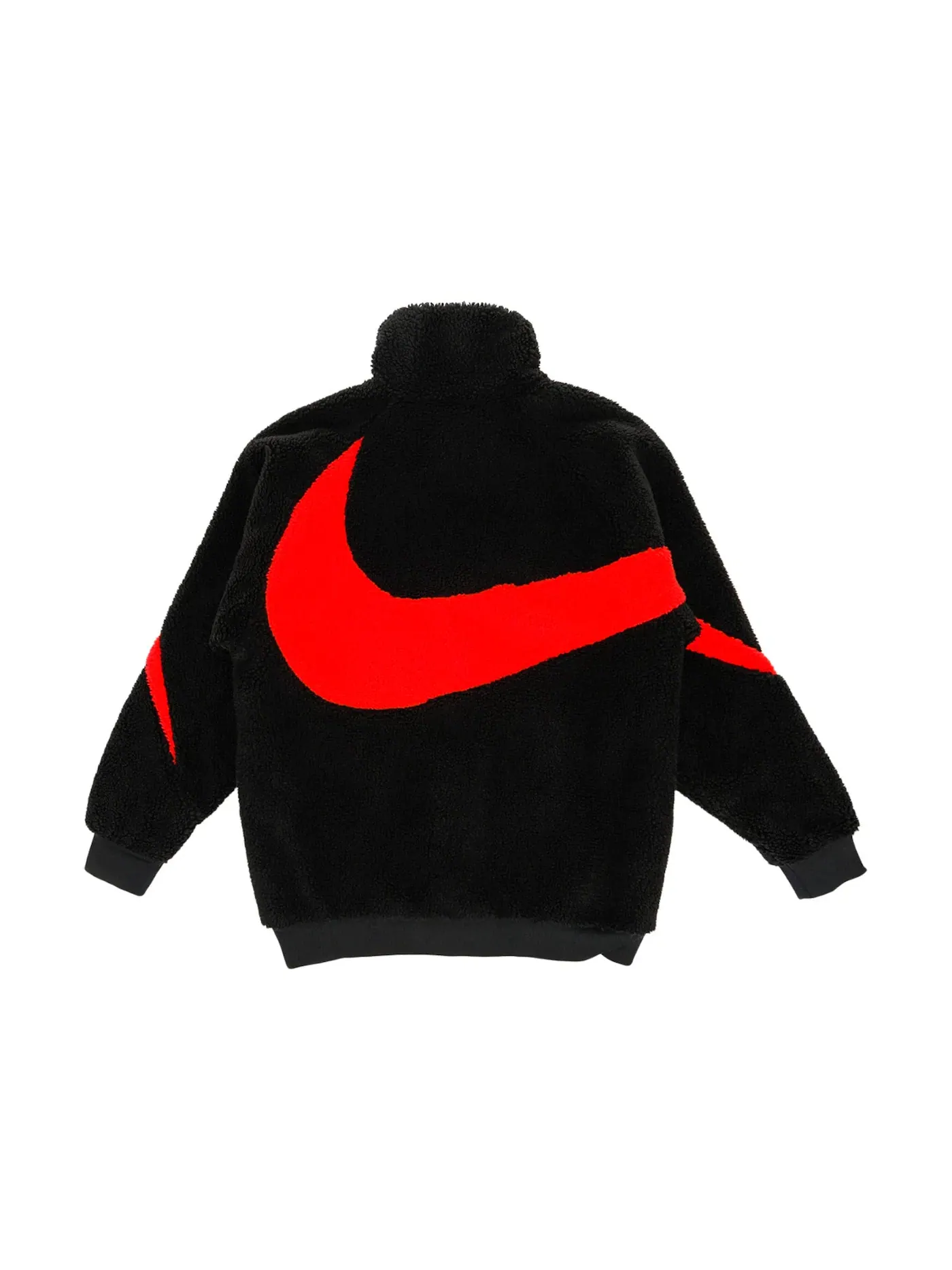 Мужская куртка с принтом Nike Big Swoosh Reversible Boa Jacket (Asia Sizing) — изображение 2 из 3, черный красный