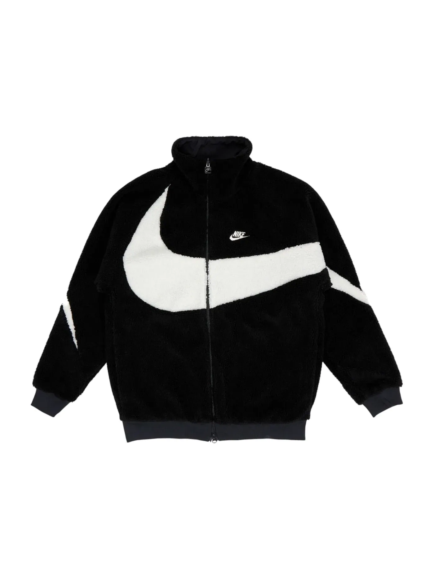 Мужская куртка с принтом Nike Big Swoosh Reversible Boa Jacket (Asia Sizing) Nike — изображение 1 из 2, черный