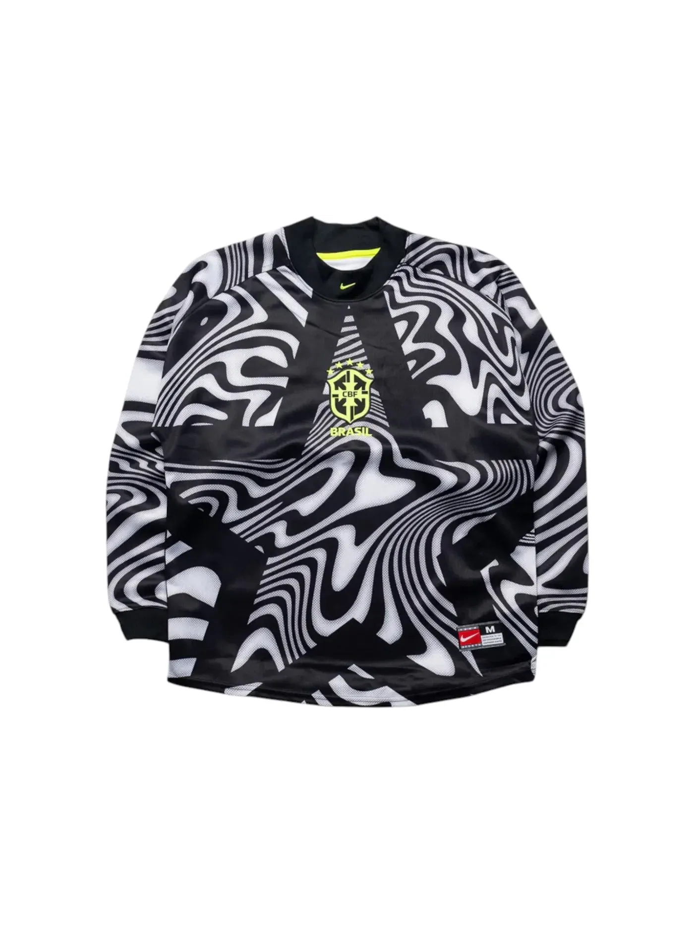Мужская футбольная вратарская джерси Nike Brazil Authentic Black/Volt — изображение 1 из 2, черный