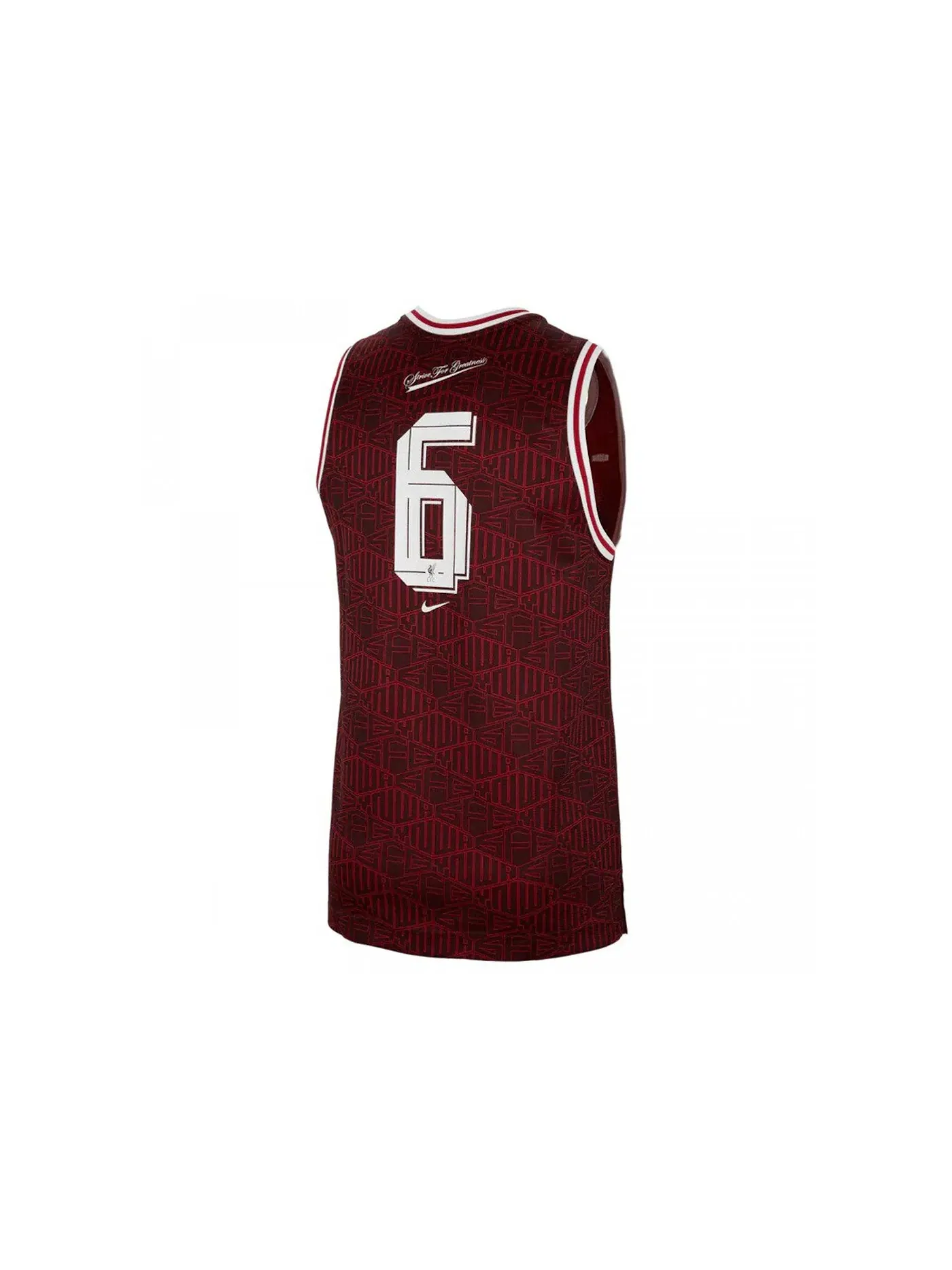 Детская футболка с длинным рукавом Jersey Nike — изображение 2 из 2, черный бордовый белый