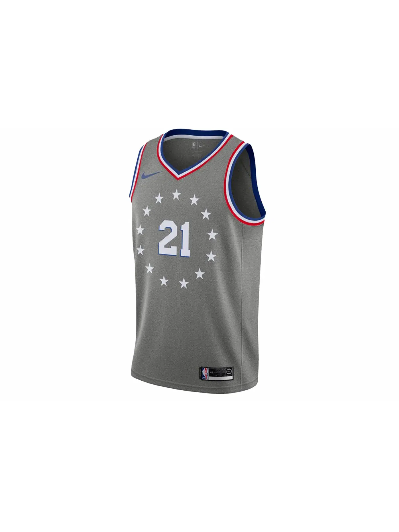 Мужская джерси с принтом Nike Embiid City Edition Swingman — изображение 1 из 2, серый