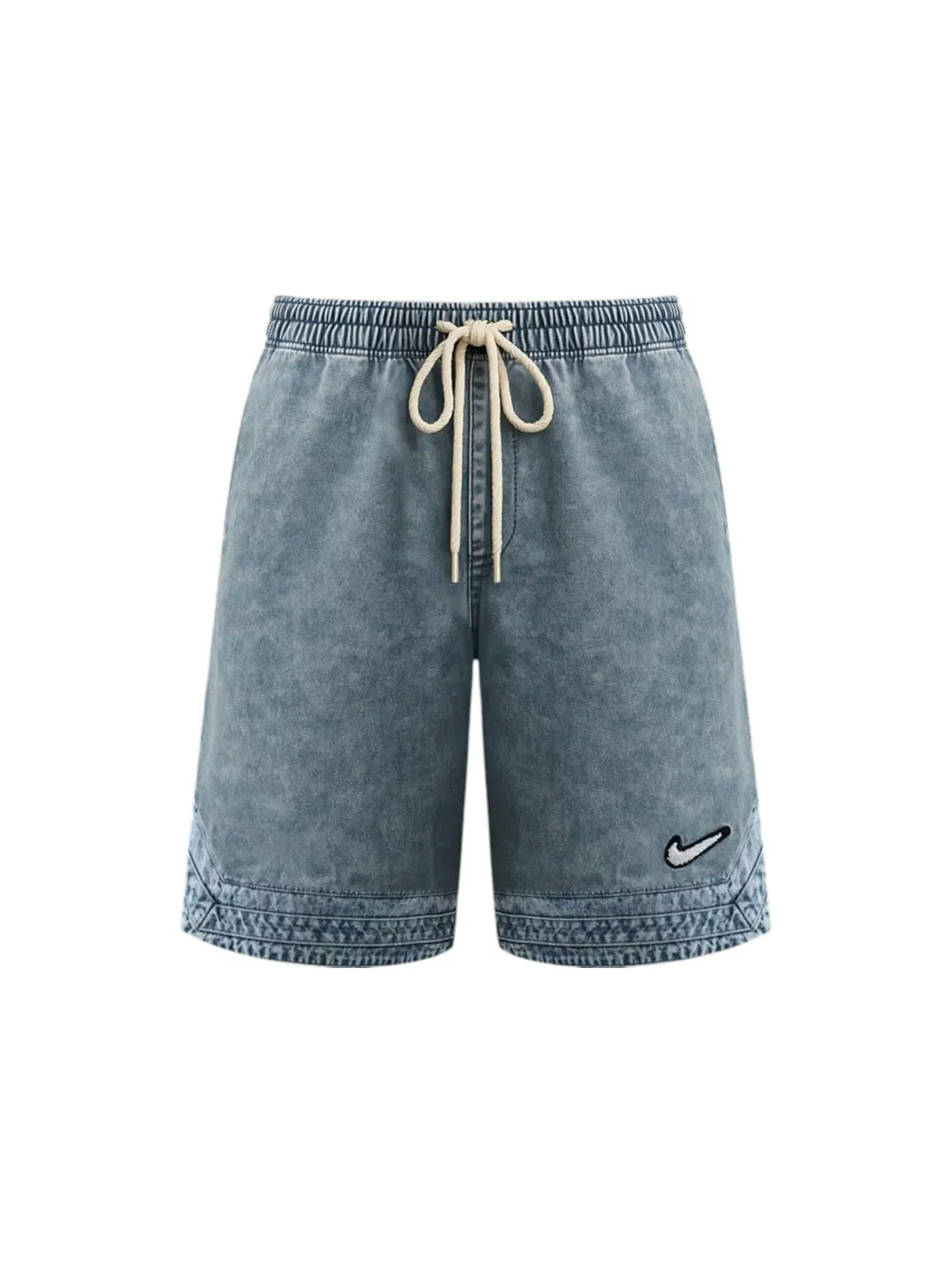 Мужские шорты из флиса с деним-эффектом Nike Force Shorts — изображение 1 из 1, синий серый