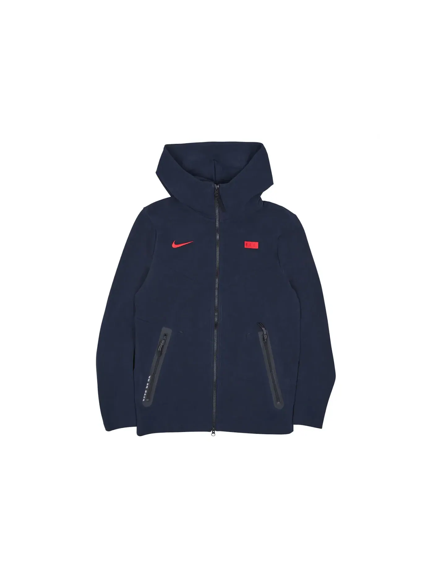 Мужская худи с полной застежкой-молнией Nike Tech Fleece Hoodie — изображение 1 из 2, темный/красный