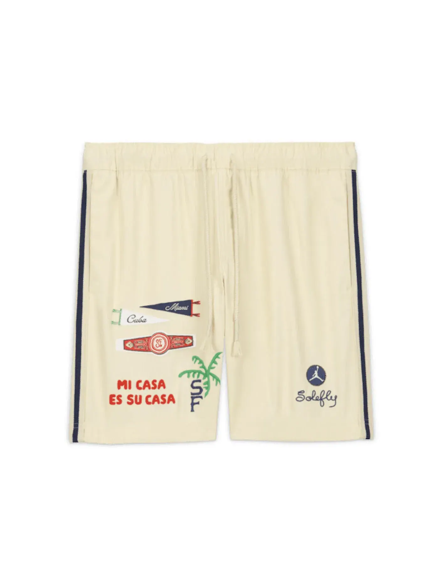 Мужские шорты Nike Jordan Pro x Solefly Souvenir Shorts — изображение 1 из 2, бежевый