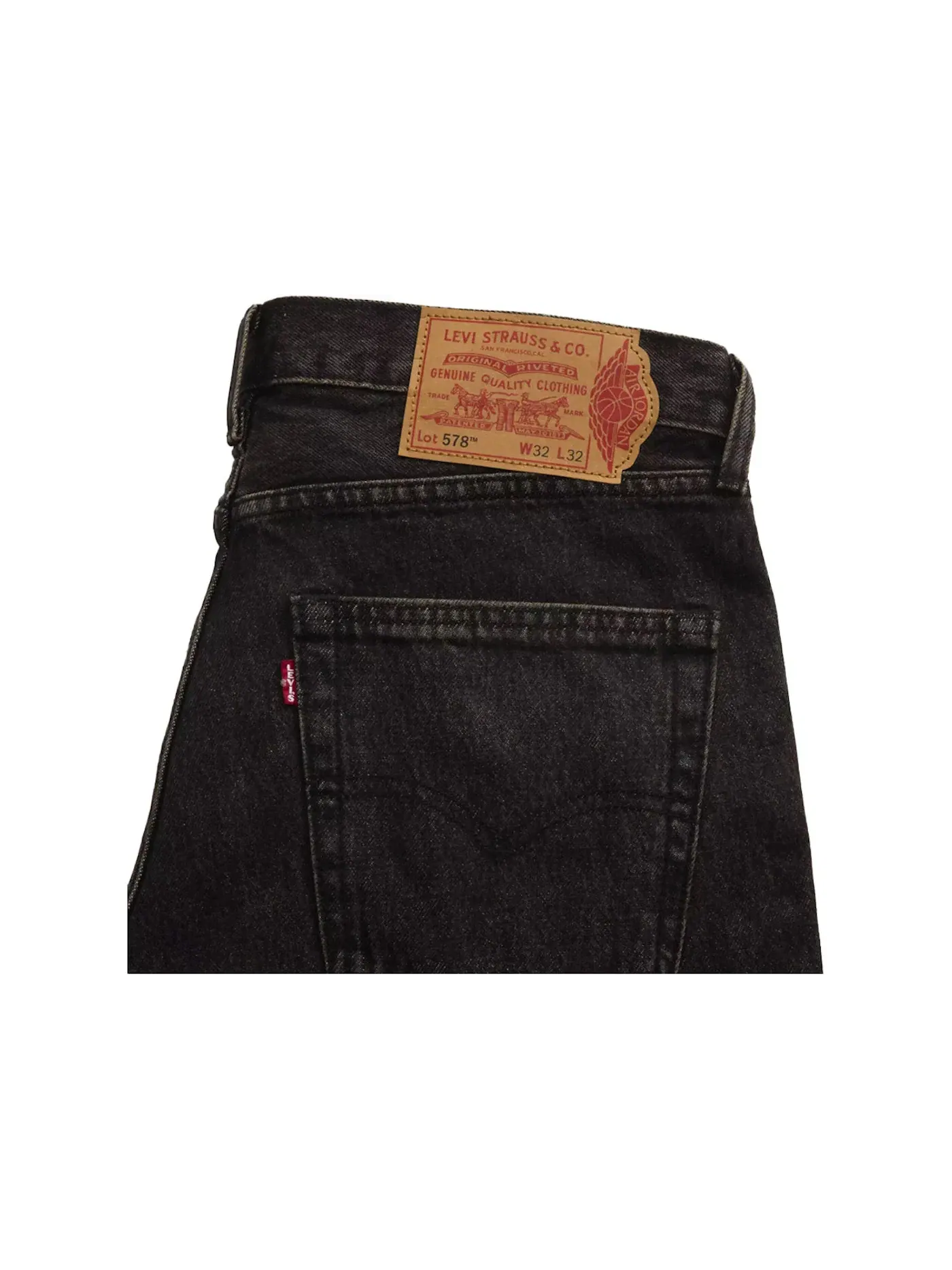 Мужские джинсы свободного кроя Nike Jordan x Levis — изображение 2 из 2, черный