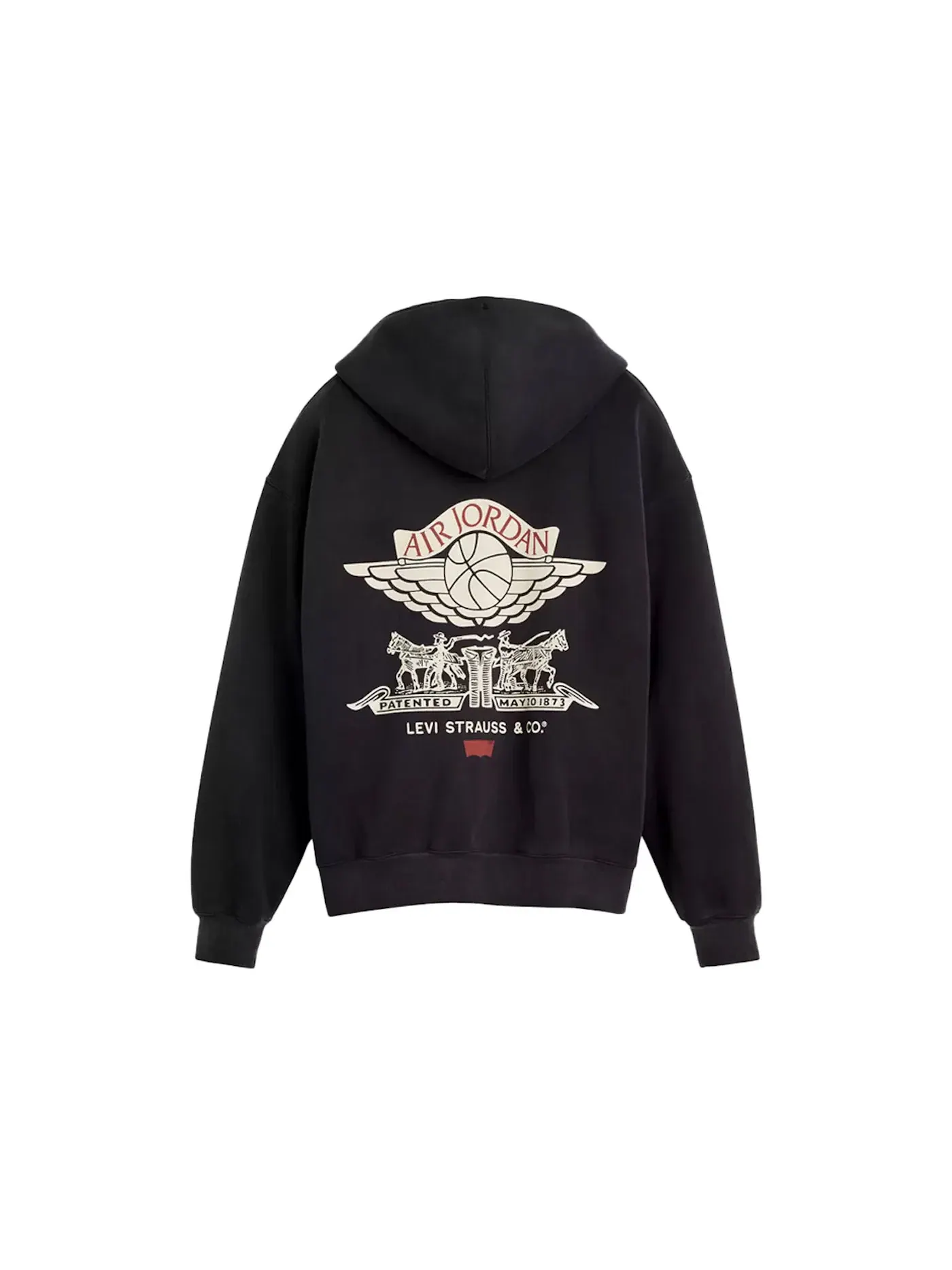 Мужская худи с полной застежкой-молнией Nike Jordan x Levis Hoodie (Asia Sizing) — изображение 2 из 2, черный