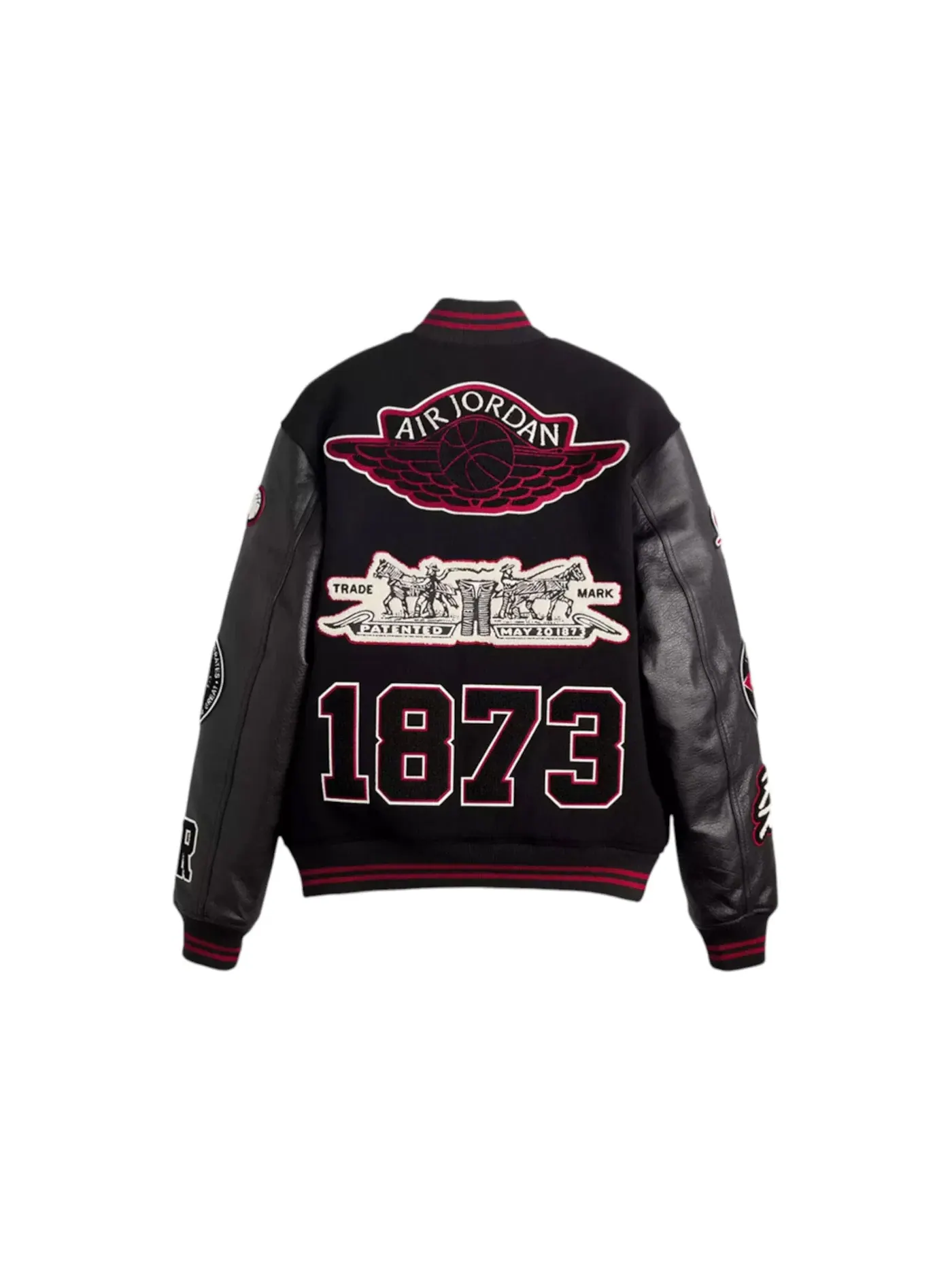 Мужская куртка с принтом Nike Jordan x Levis Varsity Jacket — изображение 2 из 2, черный