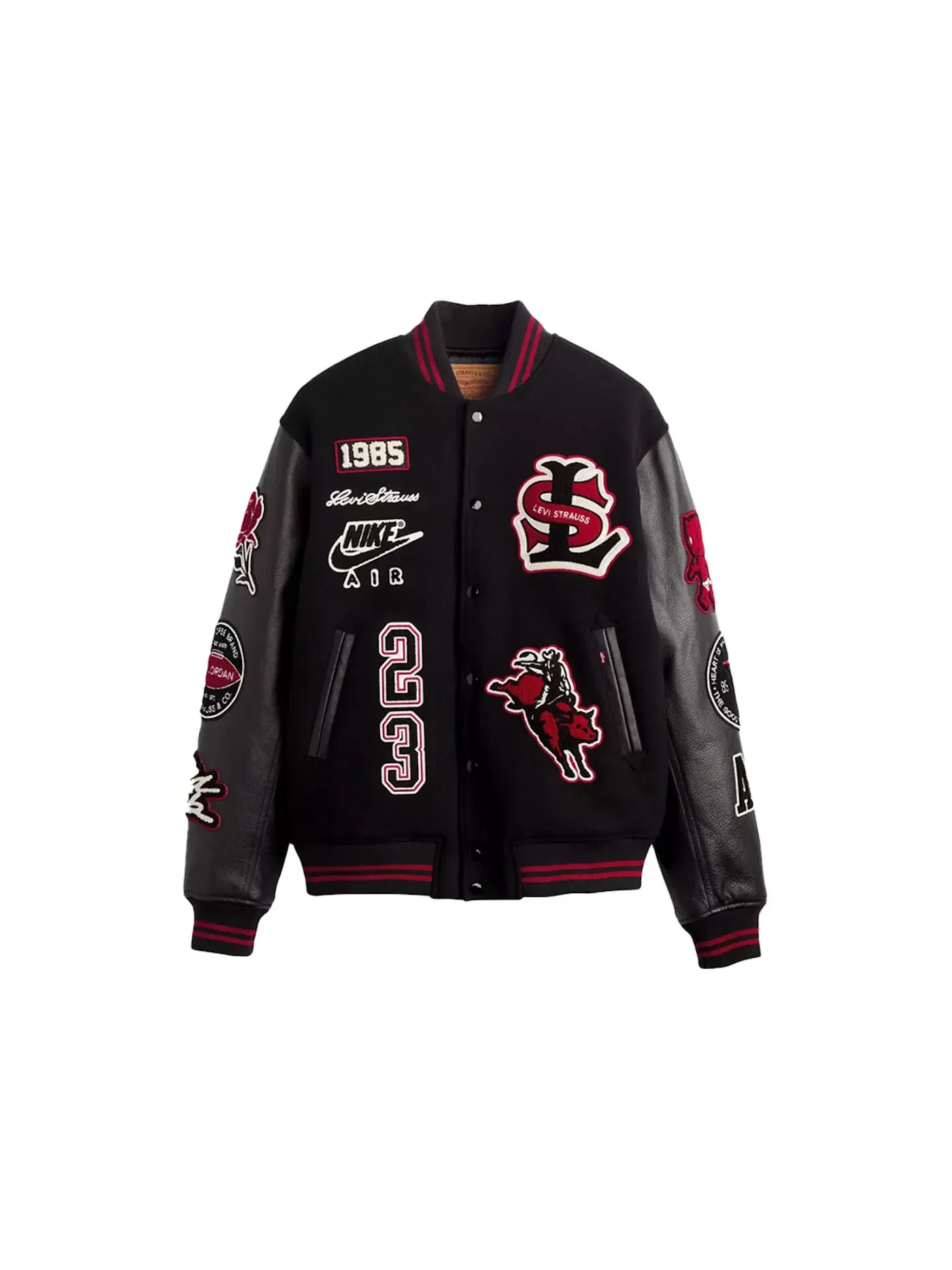 Мужская куртка-бомбер с длинным рукавом Jacket Nike — изображение 1 из 2, черный