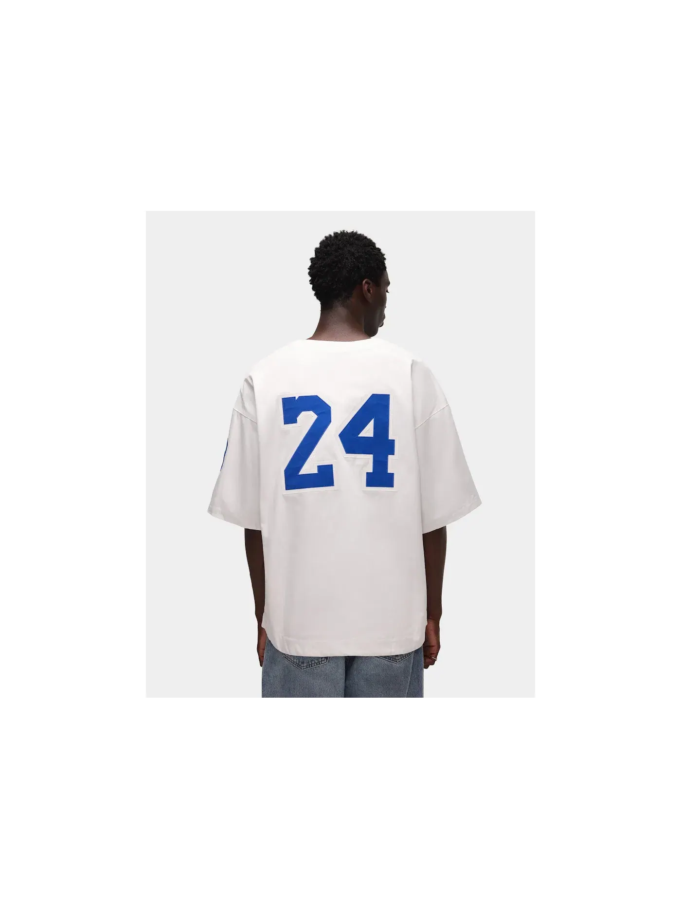 Мужская джерси с коротким рукавом Nike Kobe Bryant Baseball S/S Top — изображение 5 из 6, белый/синий
