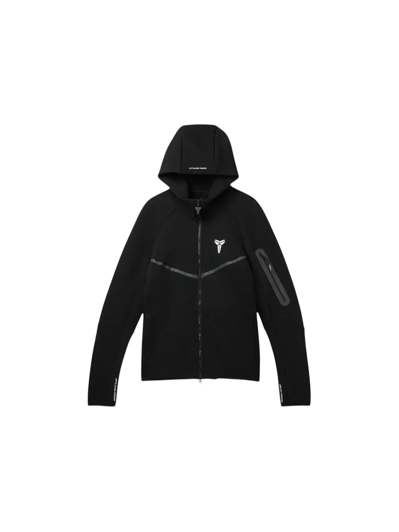 Мужская куртка с принтом Nike Tech Fleece Windrunner Full Zip Jacket (Asia Sizing) Nike — изображение 1 из 1, черный/белый