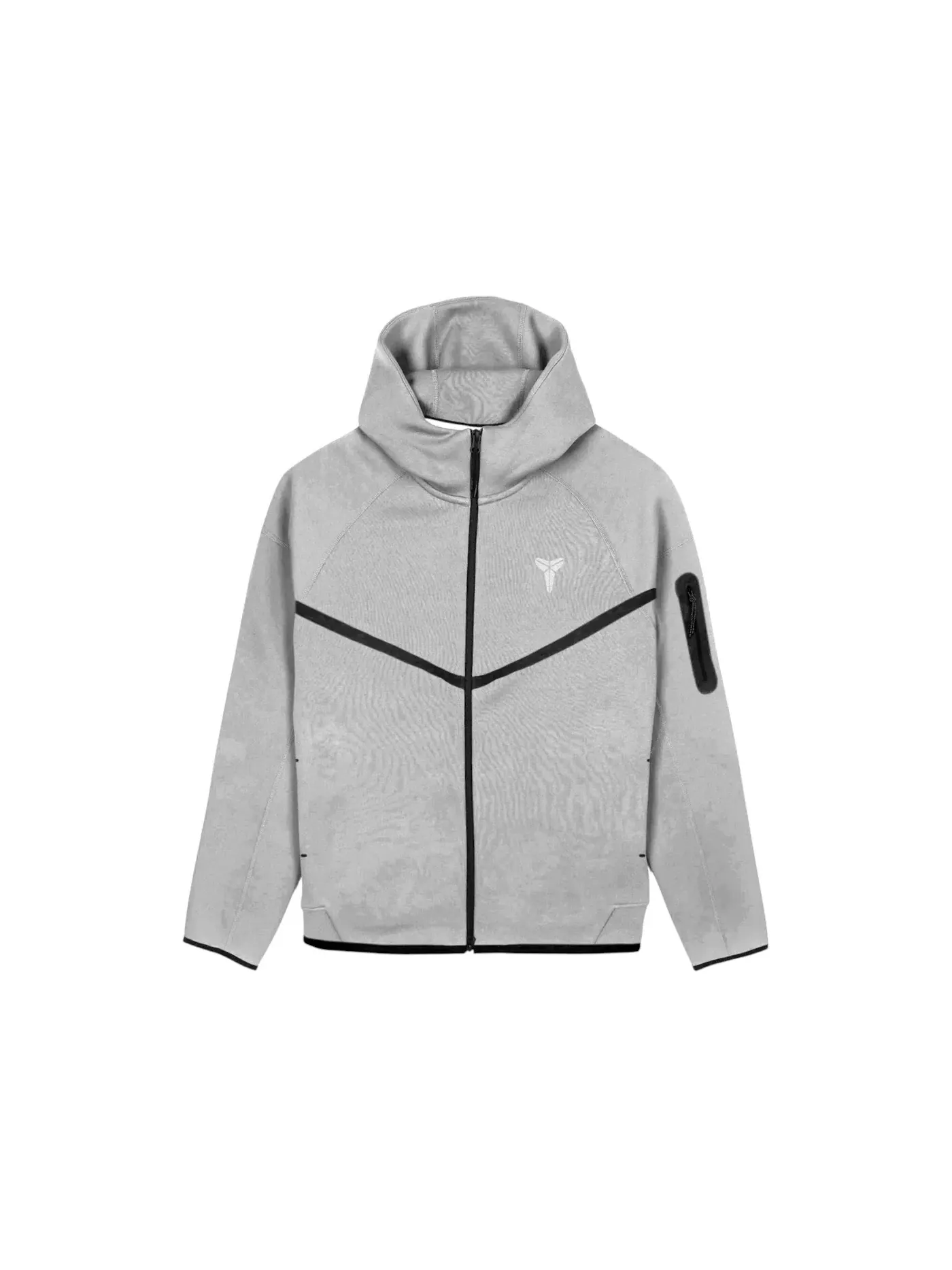Мужская куртка-ветровка с технологичным флисом Tech Fleece Nike Kobe Bryant — изображение 1 из 1, темный серый белый