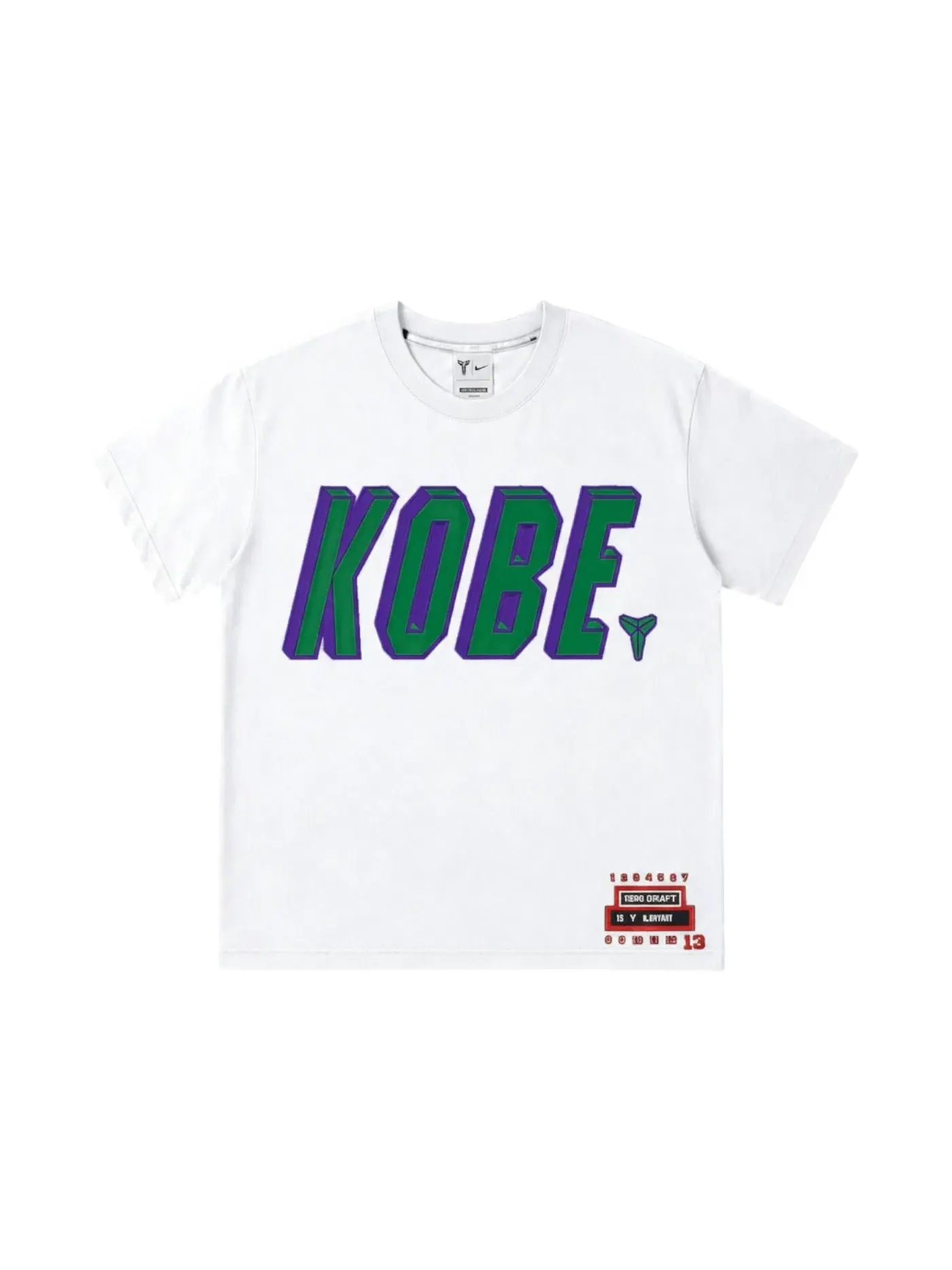 Мужская футболка с принтом Nike Kobe Draft Pack Milwaukee Bucks T-shirt Nike — изображение 1 из 2, белый/зеленый/фиолетовый