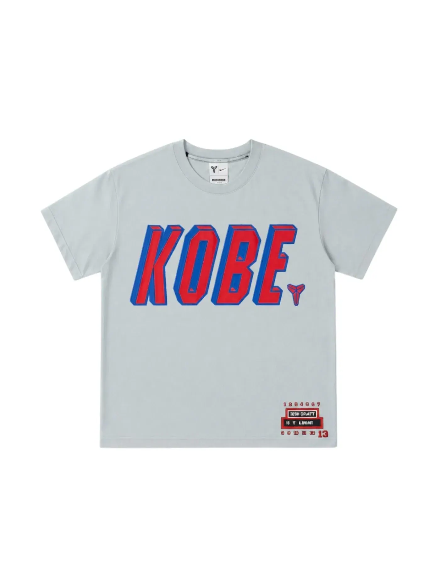Мужская футболка Nike Kobe Draft Pack New Jersey Nets T-shirt — изображение 1 из 2, серый/красный/синий