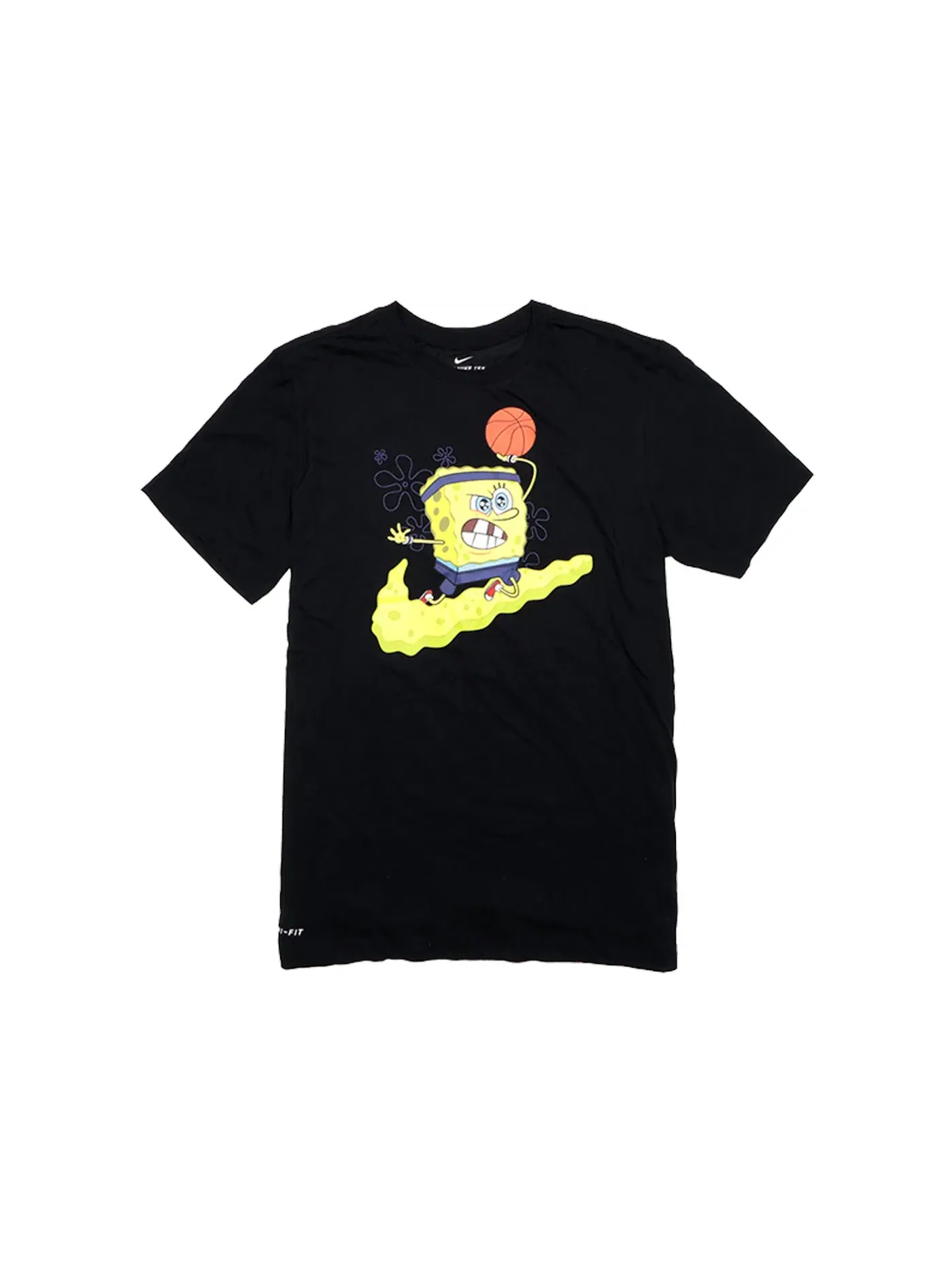 Мужская футболка с принтом Spongebob Nike — изображение 1 из 1, черный
