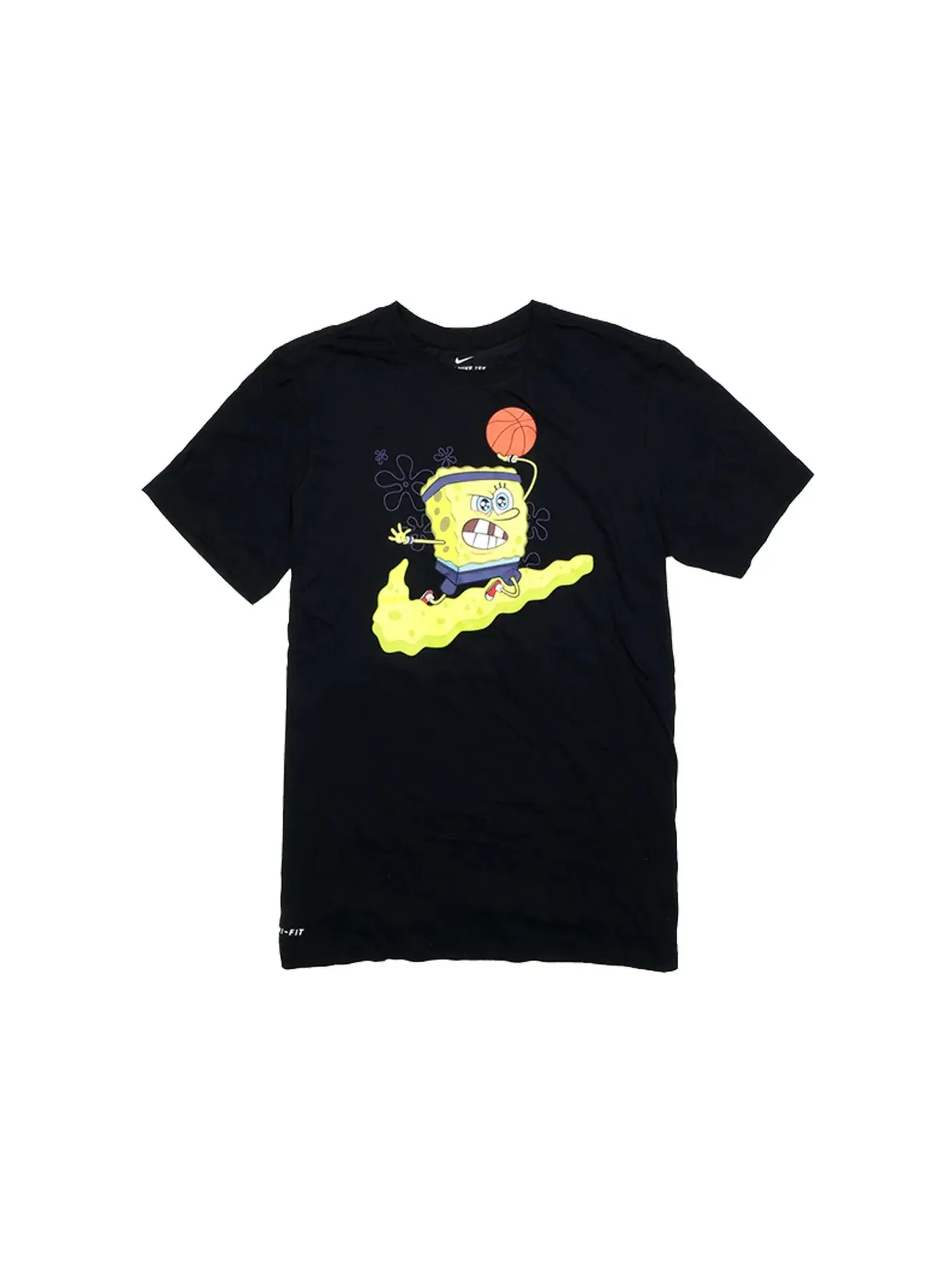 Детская футболка с принтом Kyrie x Spongebob Dri-Fit Tee Nike — изображение 1 из 1, черный