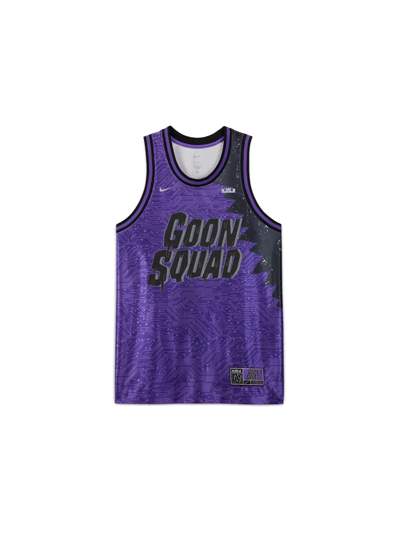 Мужская баскетбольная джерси с принтом LeBron Space Jam Goon Squad Nike, Hyper Grape — изображение 1 из 2