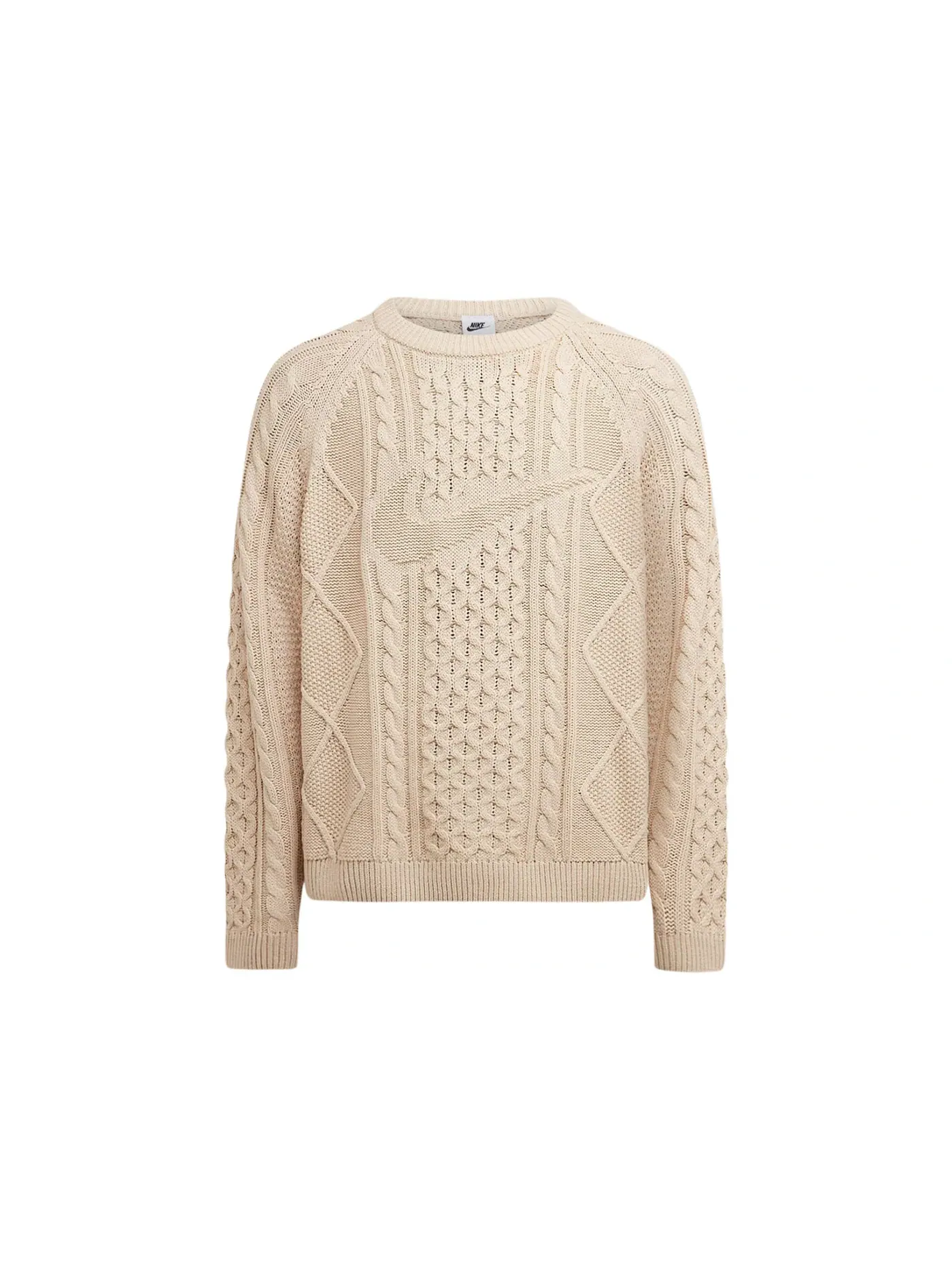 Мужской свитер с вязаным узором Nike Life Cable Knit Sweater — изображение 1 из 2, ратан