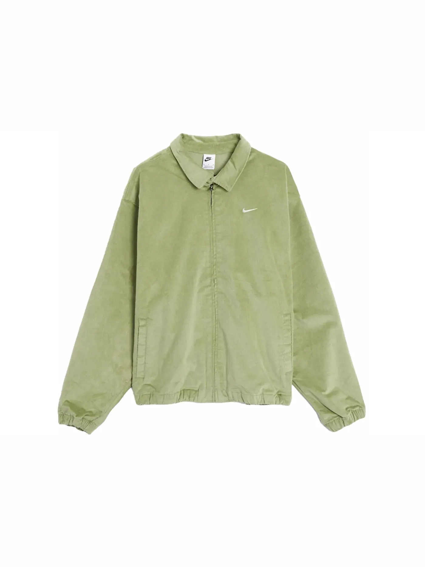Мужская куртка-бомбер с воротником-стойкой Nike Life Harrington Jacket — изображение 1 из 2, зеленый/белый