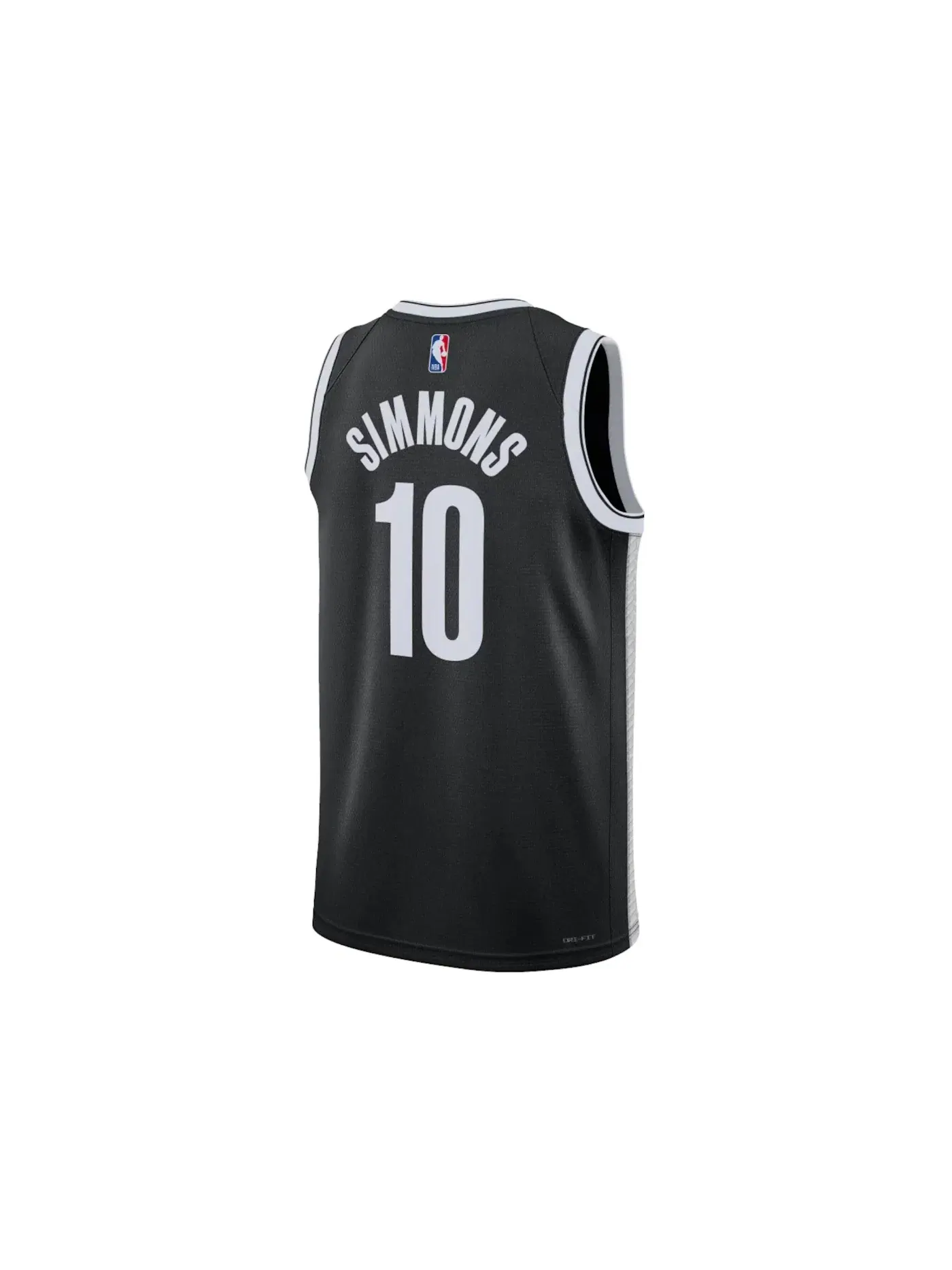 Мужская баскетбольная джерси Nike NBA Brooklyn Nets Ben Simmons 10 2022/23 Icon Edition Swingman — изображение 2 из 2, черный
