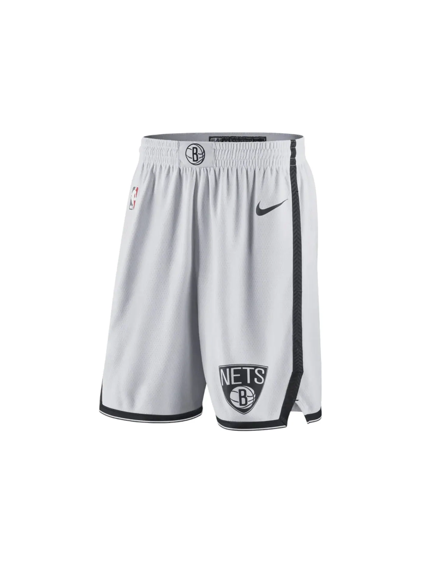 Мужские шорты с принтом Nike NBA Brooklyn Nets City Edition Swingman Shorts — изображение 1 из 2, белый/черный