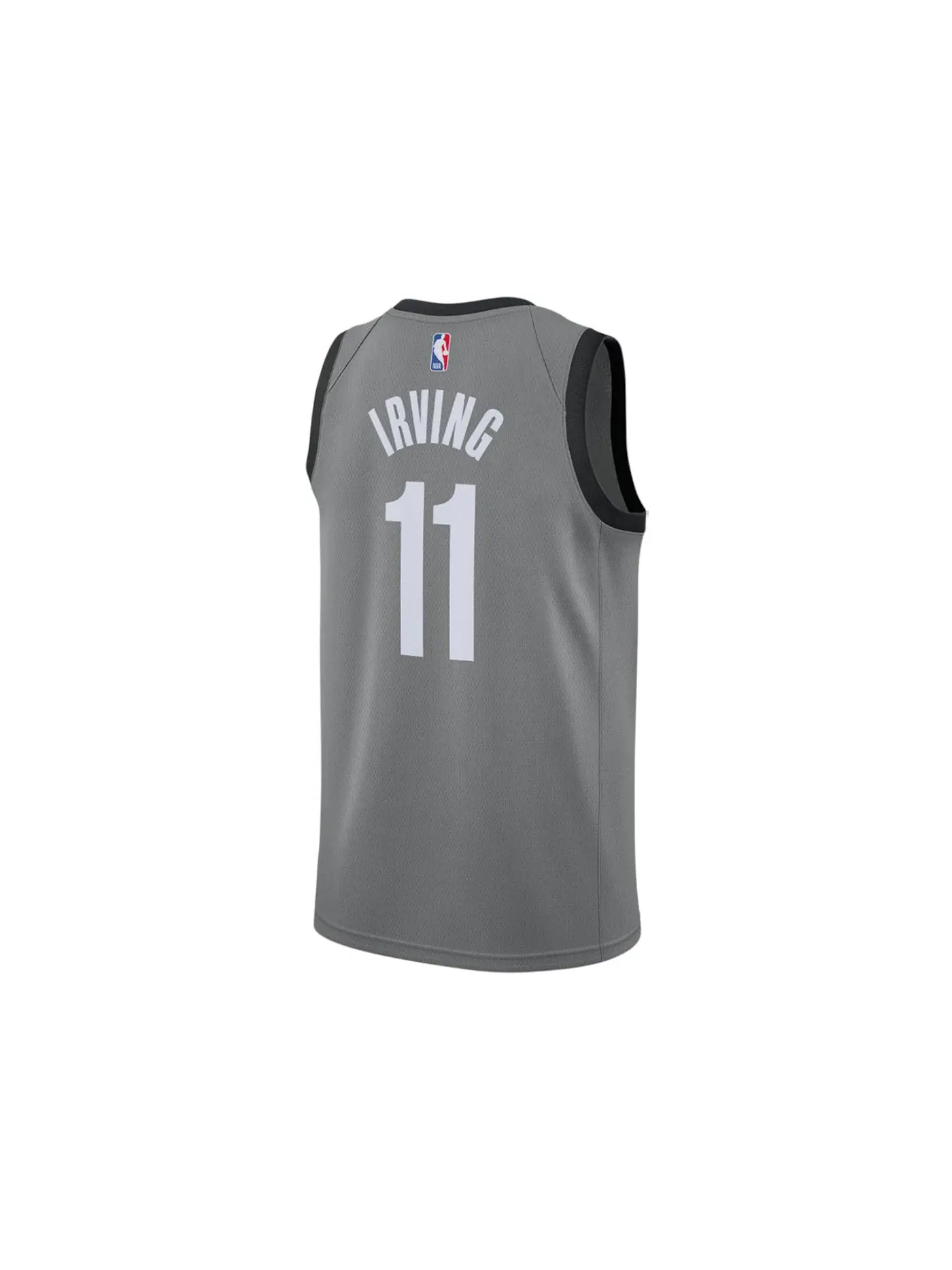 Мужская джерси Nike NBA Brooklyn Nets Kyrie Irving Statement Edition 2020 Swingman — изображение 2 из 2, серый/черный