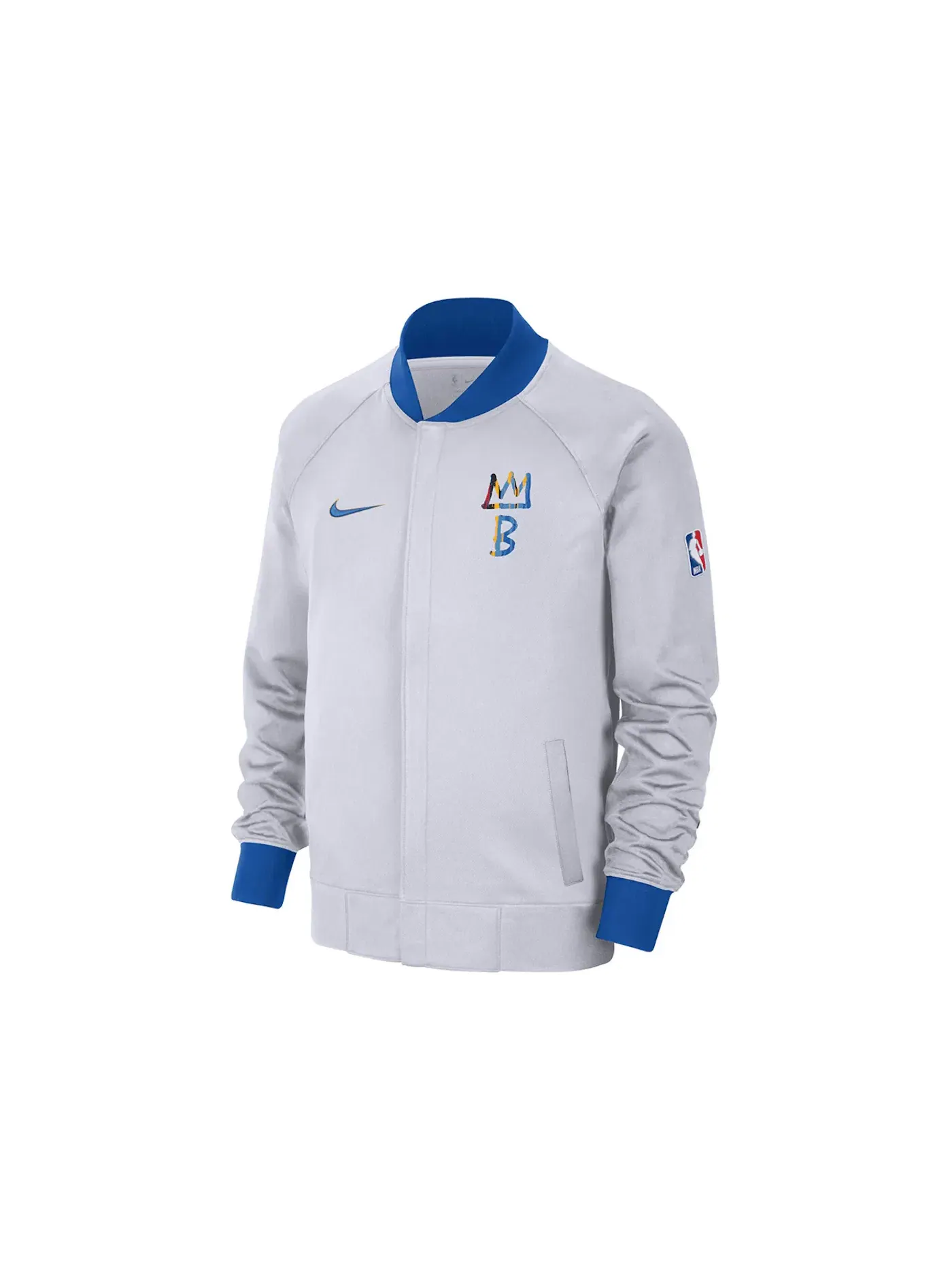 Мужская худи Nike NBA Brooklyn Nets Showtime City Edition Dri-Fit — изображение 1 из 2, белый/синий