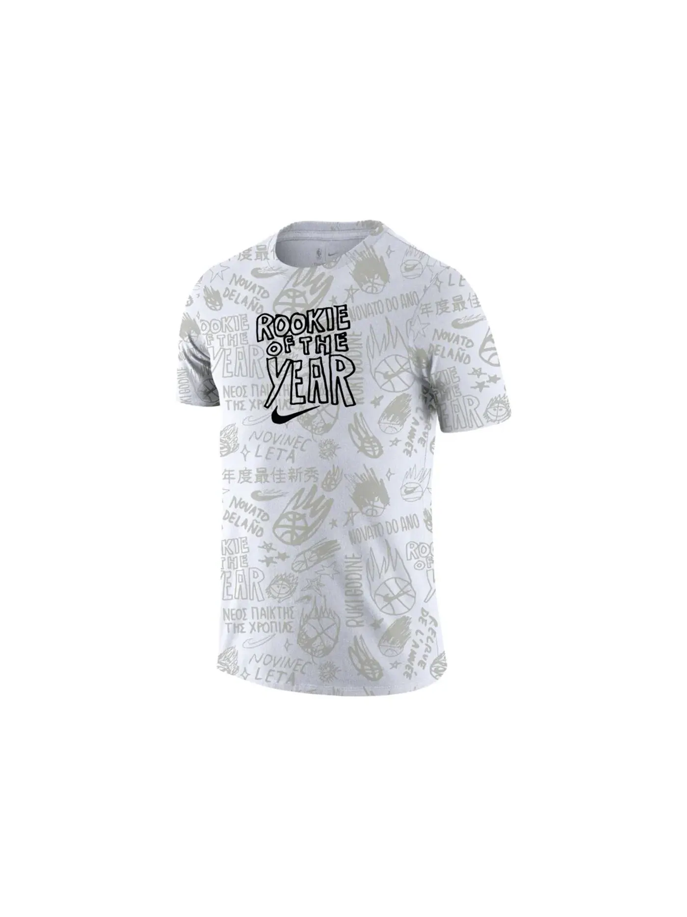 Мужская футболка с принтом Nike NBA Courtside Rookie Of The Year T-shirt — изображение 1 из 2, белый