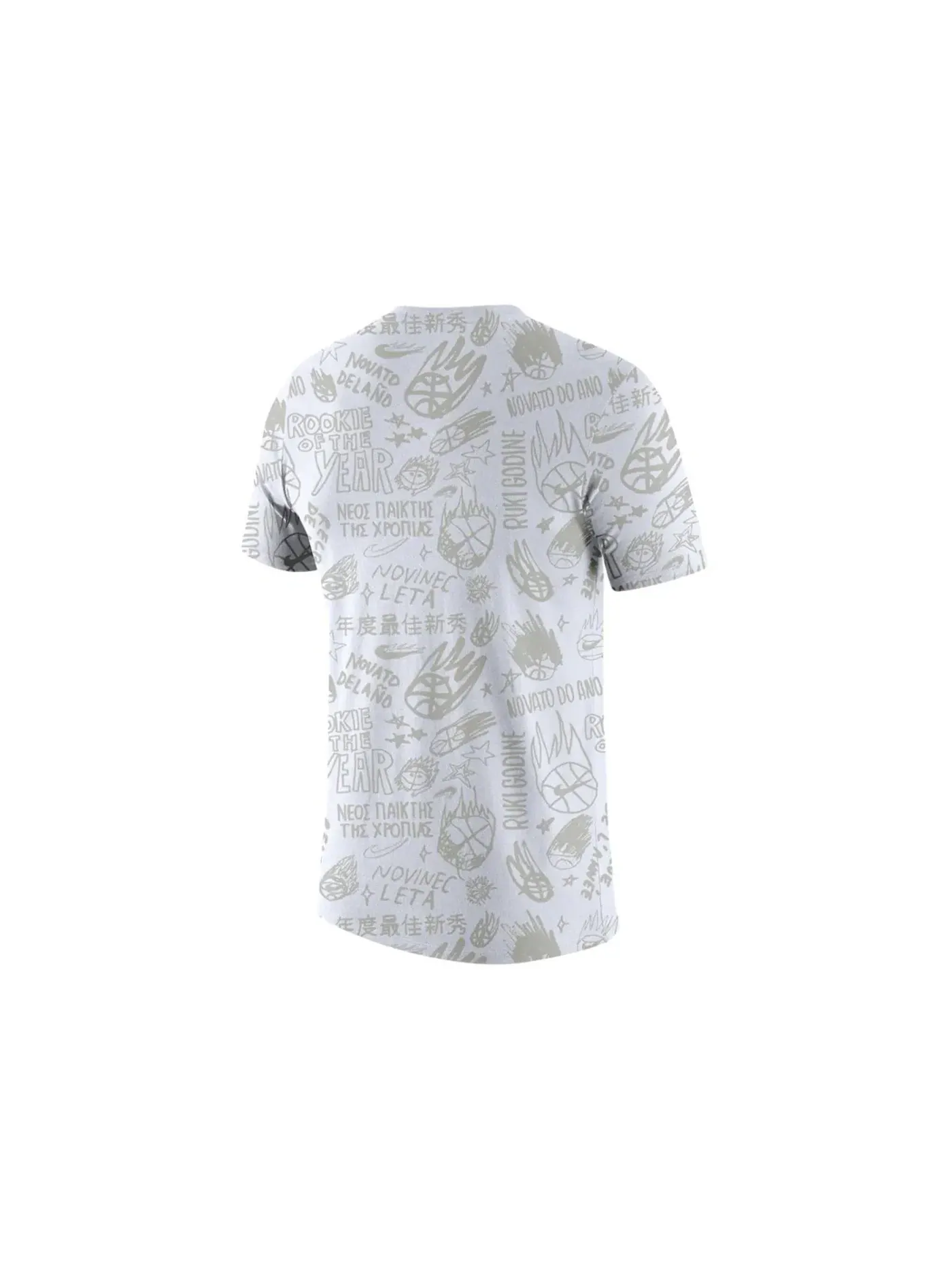Мужская футболка с принтом Nike NBA Courtside Rookie Of The Year T-shirt — изображение 2 из 2, белый