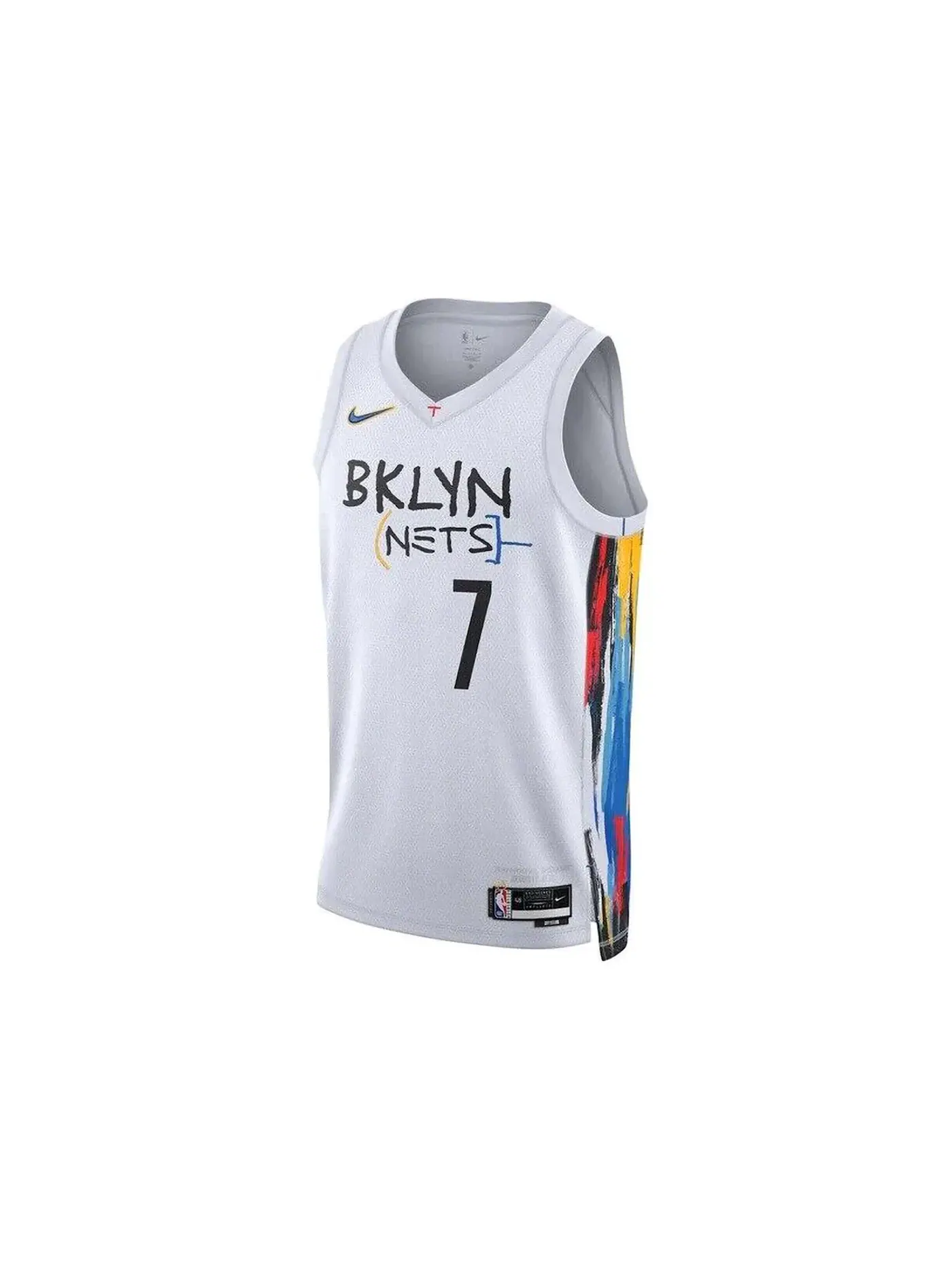 Мужская джерси с длинным рукавом Kevin Durant Brooklyn Nets Nike — изображение 1 из 2, белый