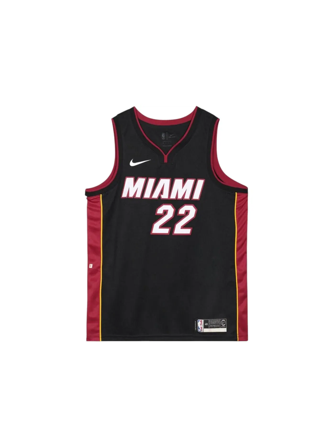Мужская баскетбольная джерси Jimmy Butler 22 Icon Edition Swingman Nike — изображение 1 из 2, черный/красный