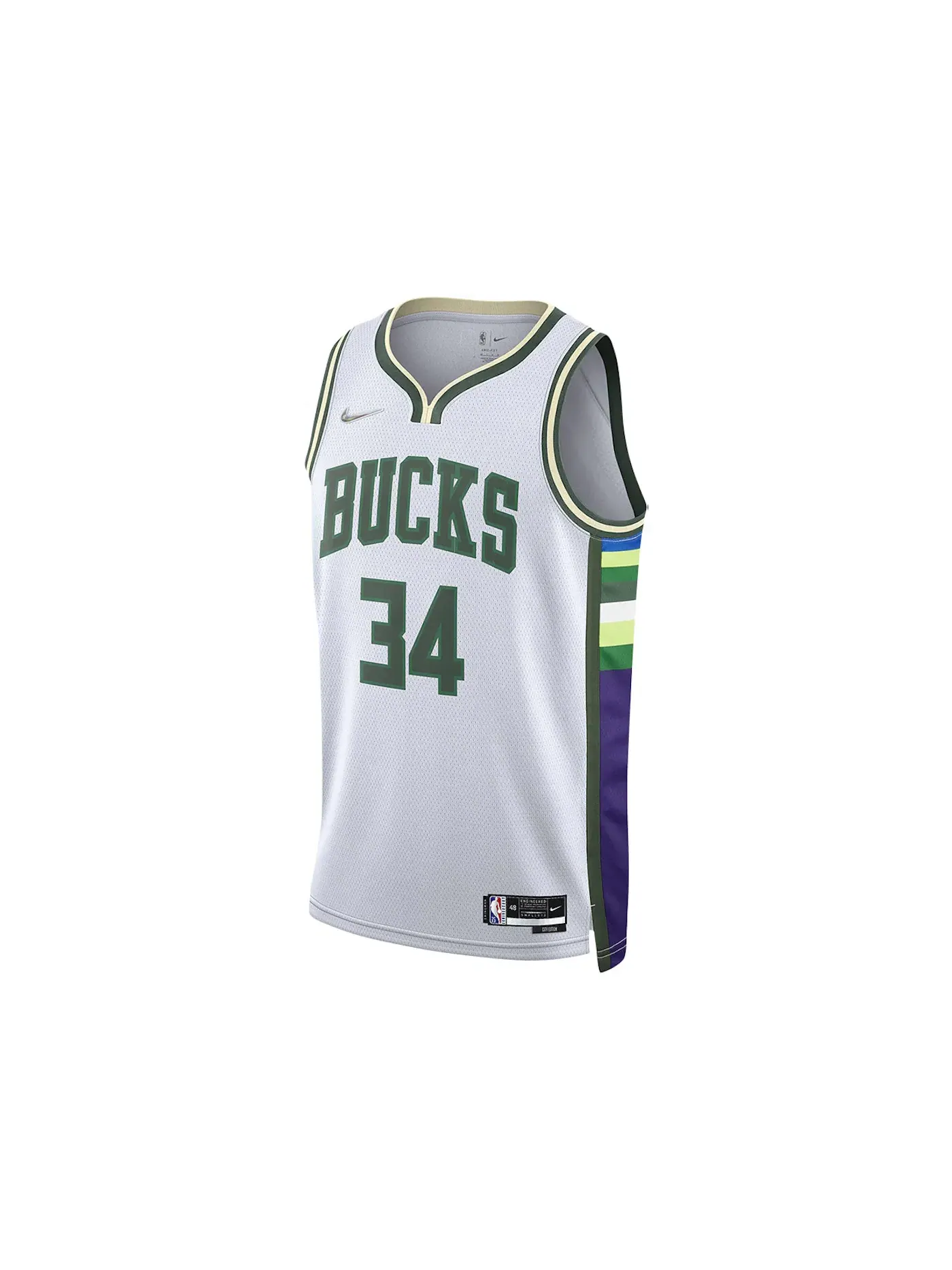 Мужская джерси Nike NBA Milwaukee Bucks City Edition Giannis Antetokounmpo 34 Dri-FIT Swingman Jersey — изображение 1 из 2