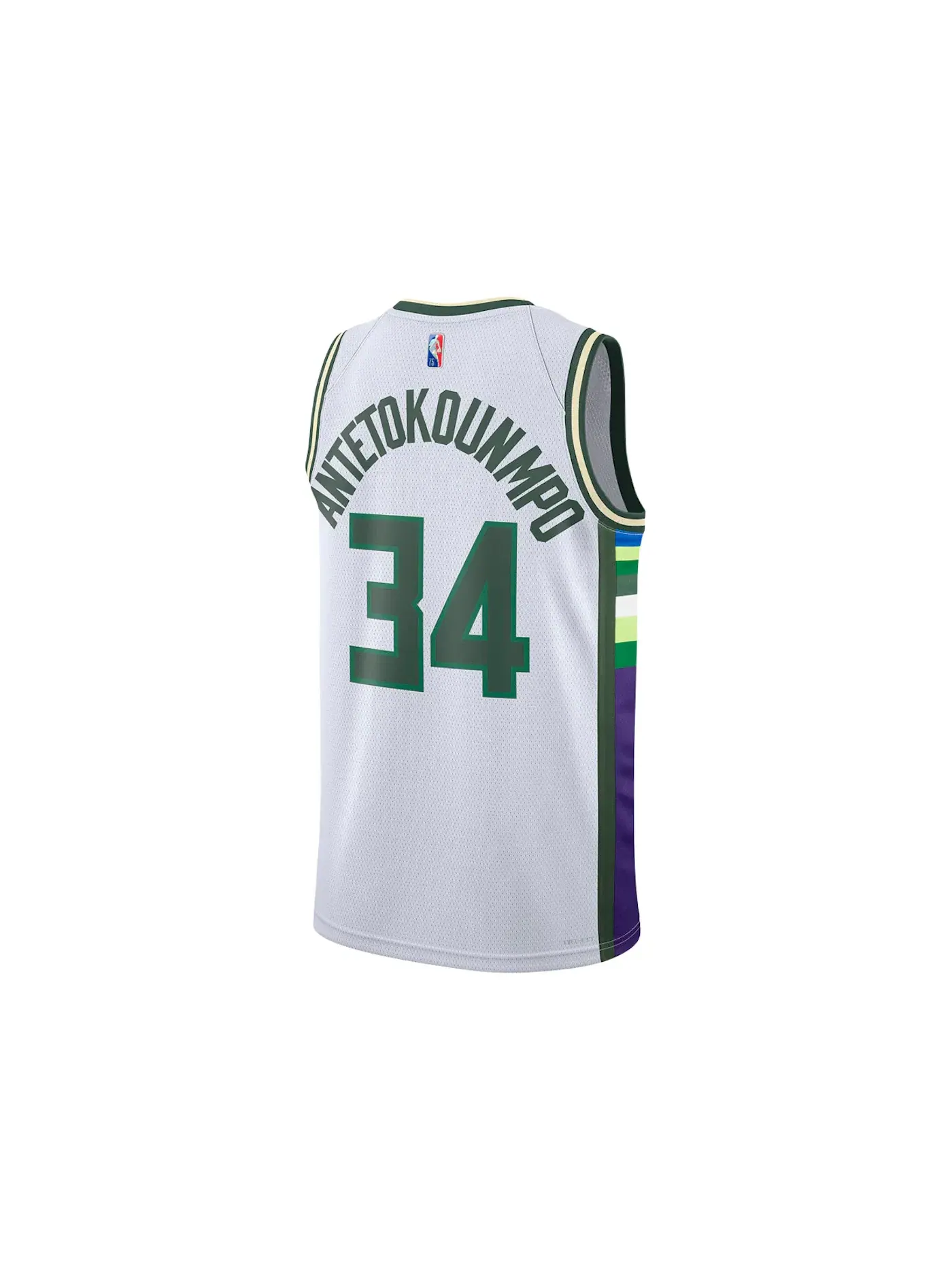 Мужская джерси Nike NBA Milwaukee Bucks City Edition Giannis Antetokounmpo 34 Dri-FIT Swingman Jersey — изображение 2 из 2