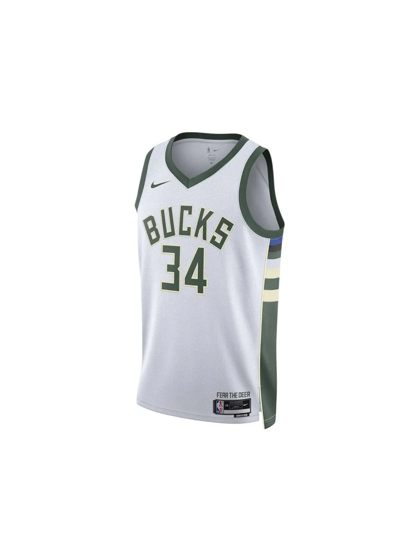 Мужская футболка с принтом Milwaukee Bucks Giannis Antetokounmpo Nike — изображение 1 из 2, белый/зеленый/кремовый