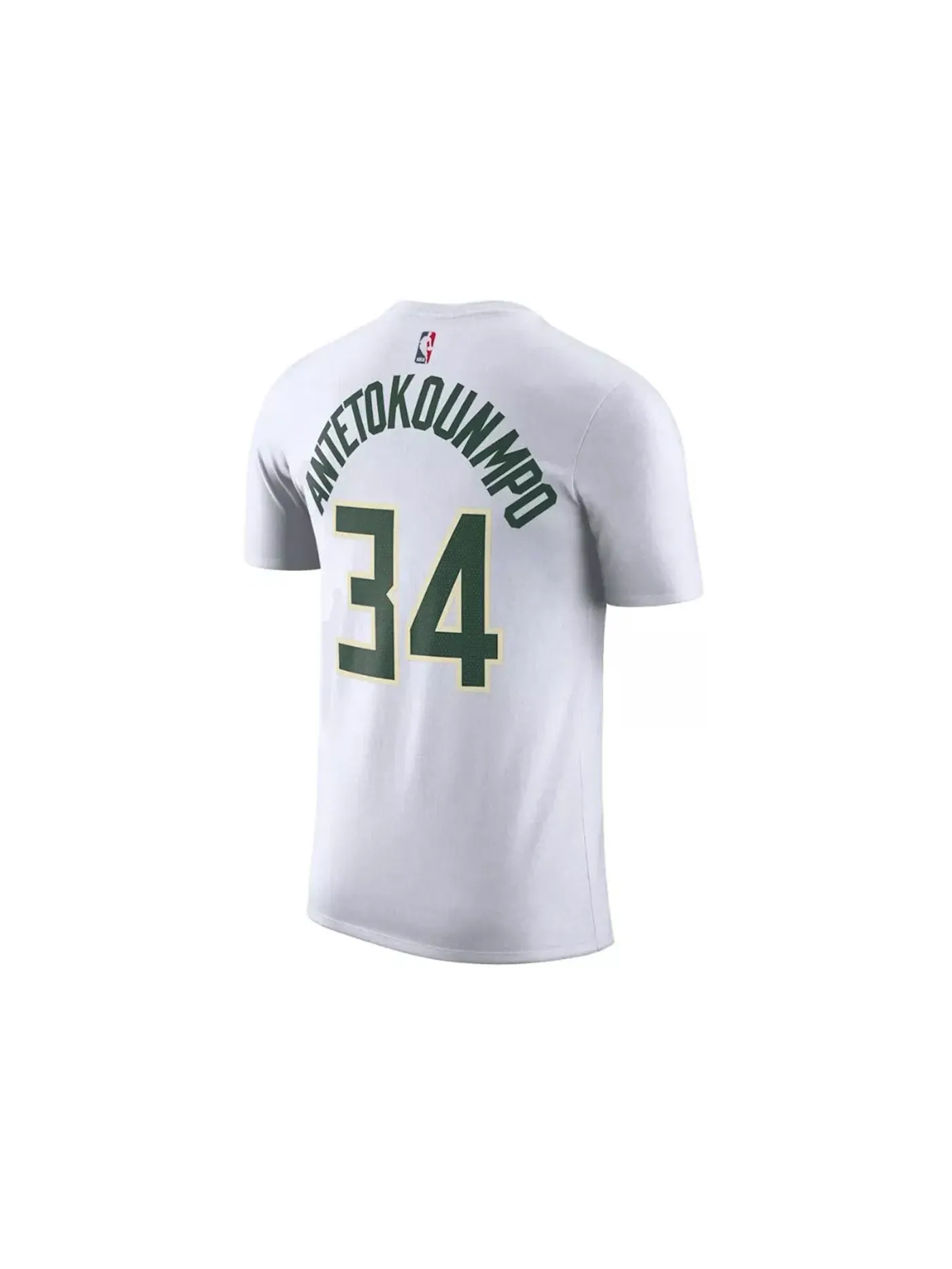 Мужская футболка с принтом Giannis Antetokounpo Nike — изображение 2 из 2, белый/зеленый