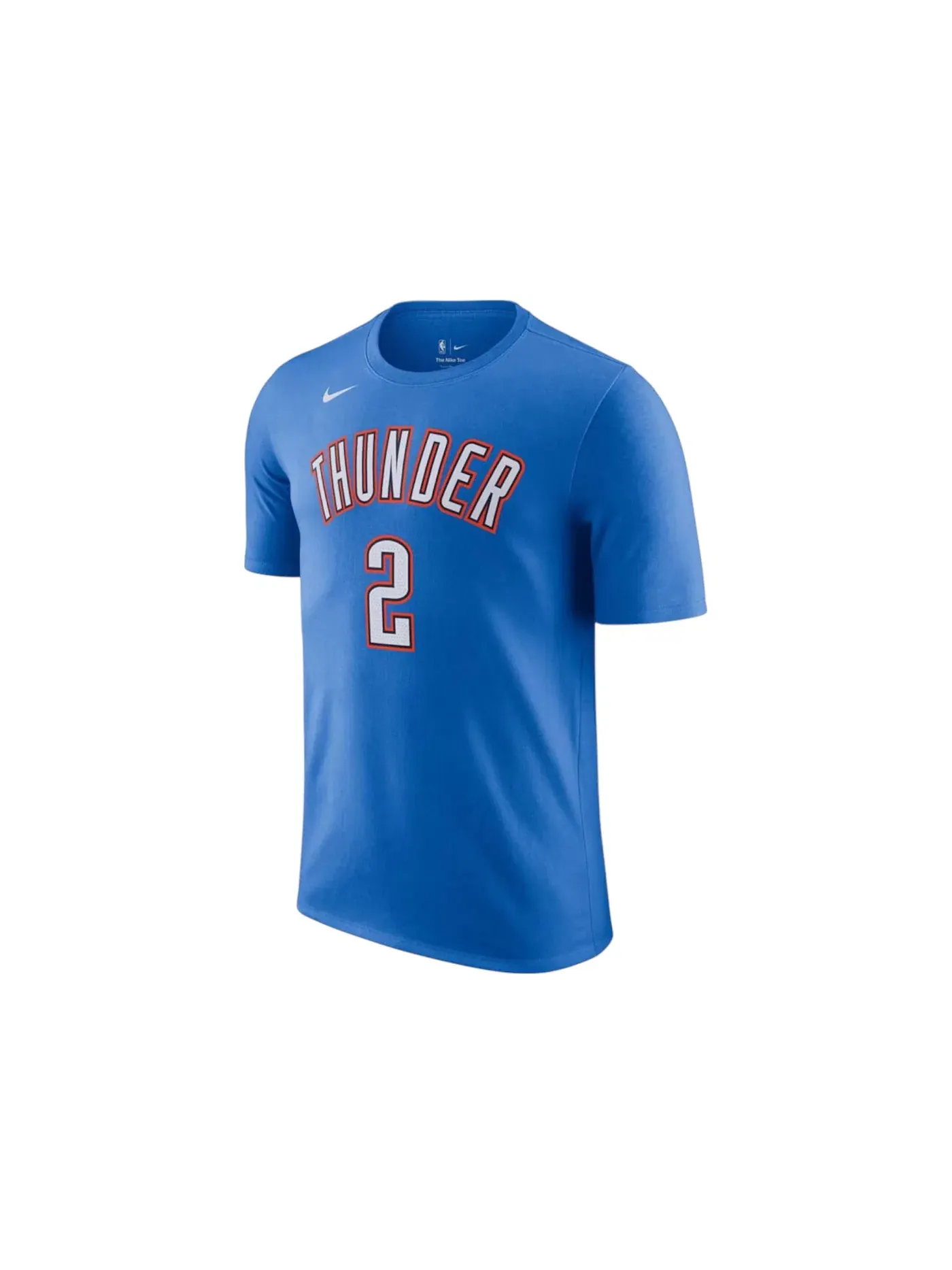 Мужская футболка с принтом Nike NBA Oklahoma City Thunder Shai Gilgeous-Alexander — изображение 1 из 2, синий/белый