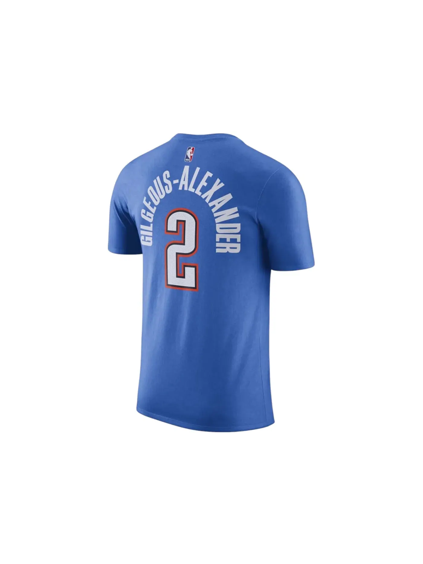 Мужская футболка с принтом Nike NBA Oklahoma City Thunder Shai Gilgeous-Alexander — изображение 2 из 2, синий/белый