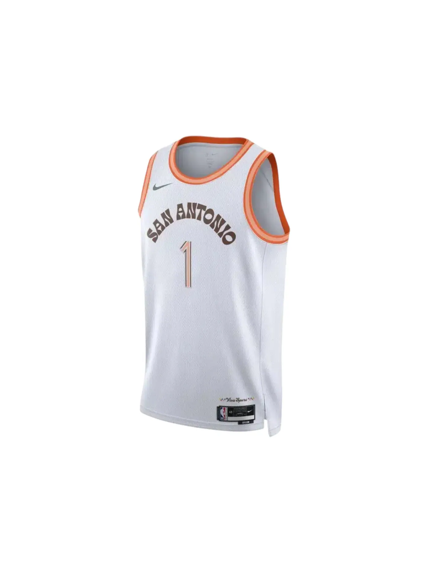 Мужская баскетбольная джерси Nike San Antonio Spurs Victor Wembanyama City Edition Swingman — изображение 1 из 2, белый