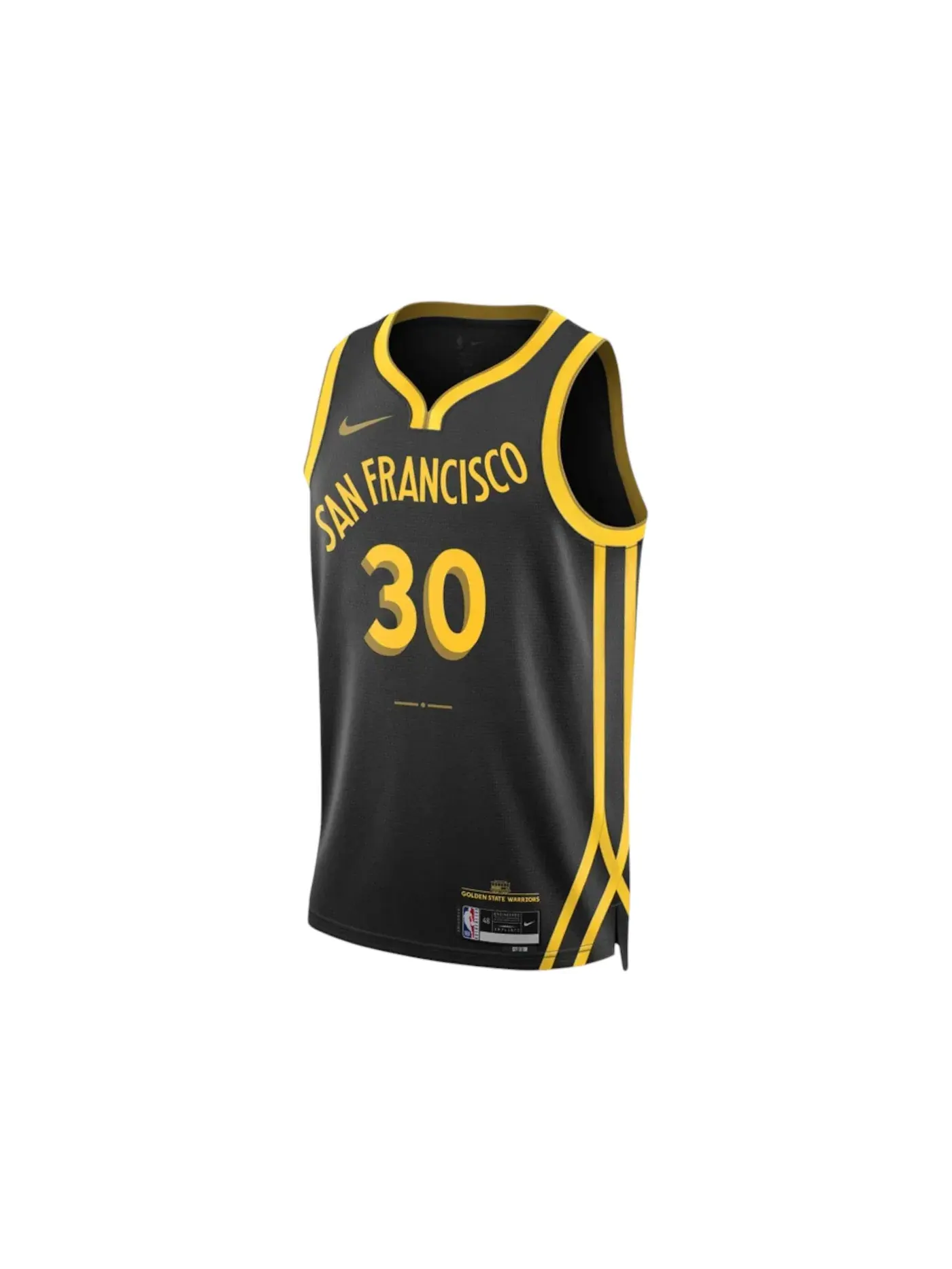 Мужская баскетбольная джерси Nike NBA Stephen Curry Golden State Warriors City Edition 2023/24 — изображение 1 из 2, черный